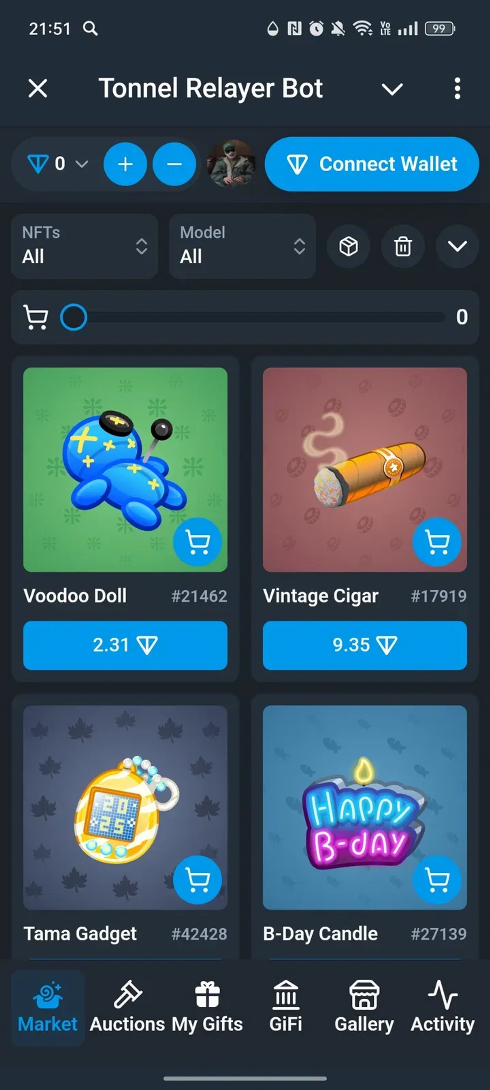 Tonnel Relayer Bot в Телеграм — скриншот 1