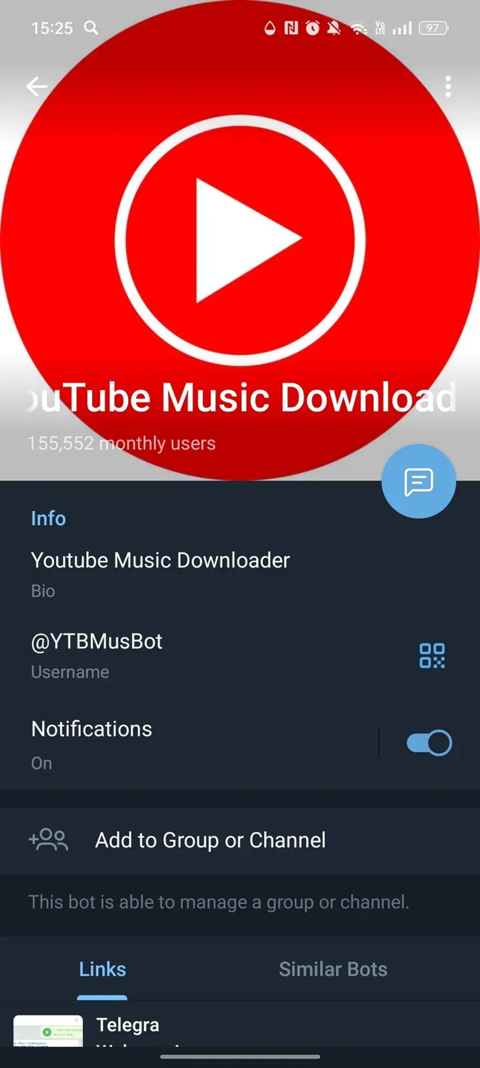 YouTube Music Downloader в Телеграм — скриншот 4