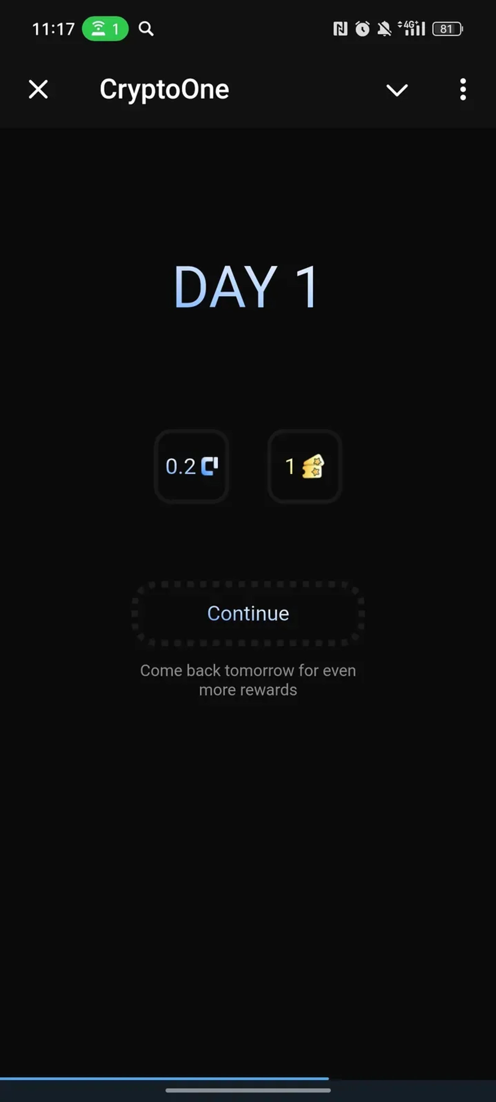 CryptoOne в Телеграм — скриншот 1