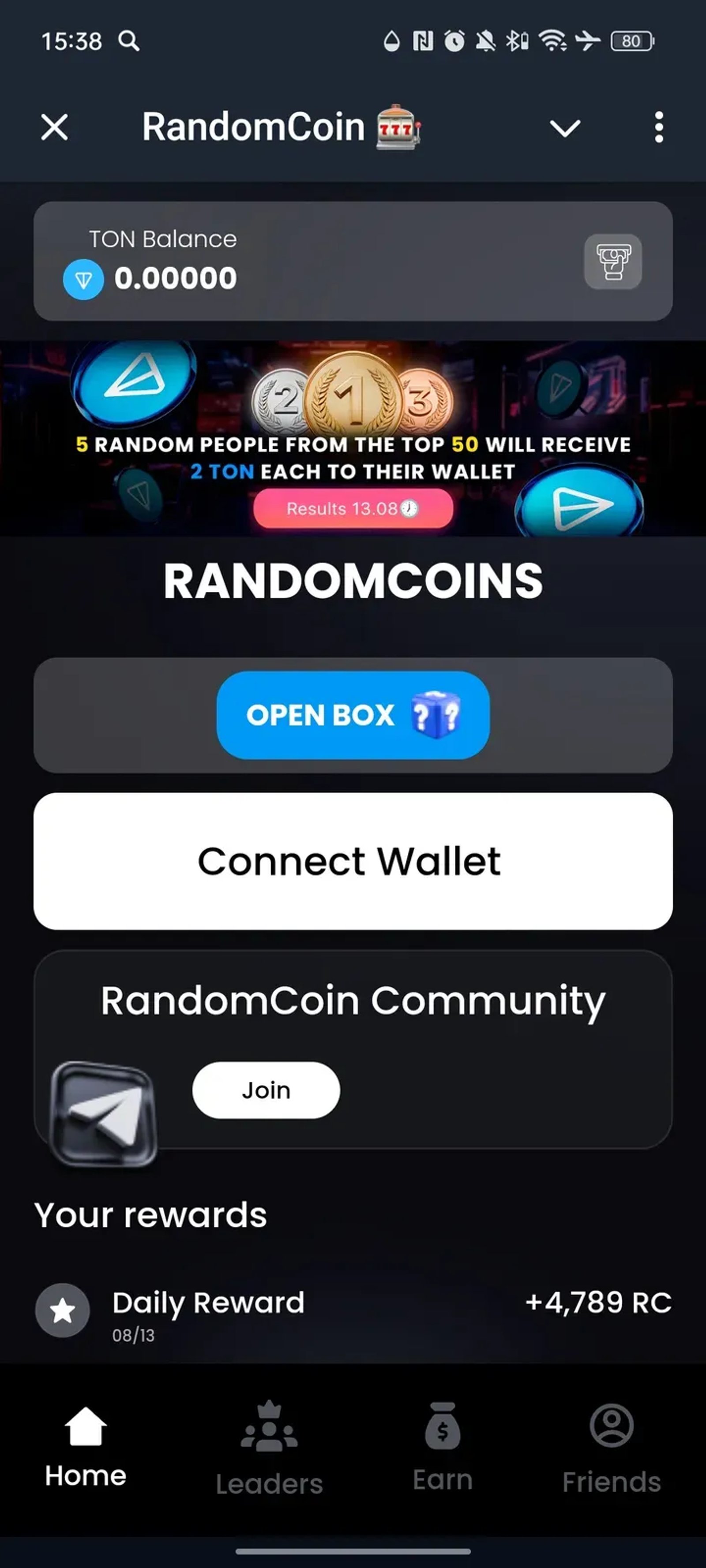 RandomCoin 🎰 в Телеграм — скриншот 2