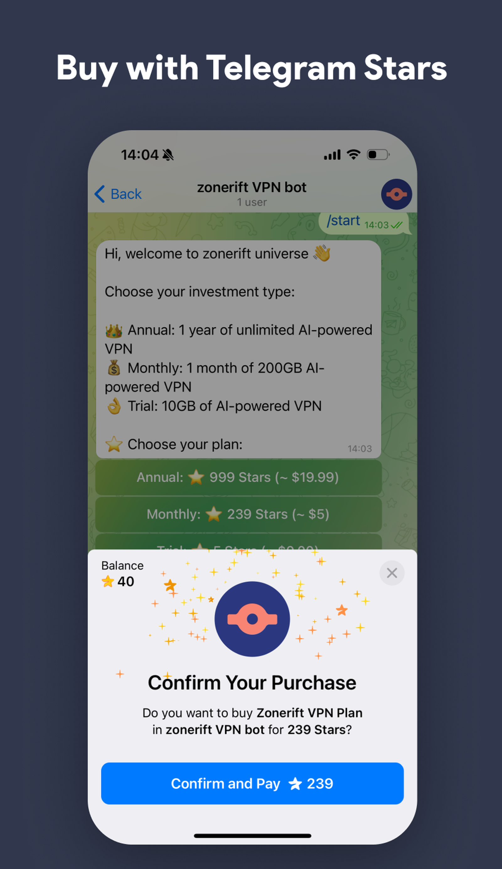 zonerift VPN в Телеграм — скриншот 3
