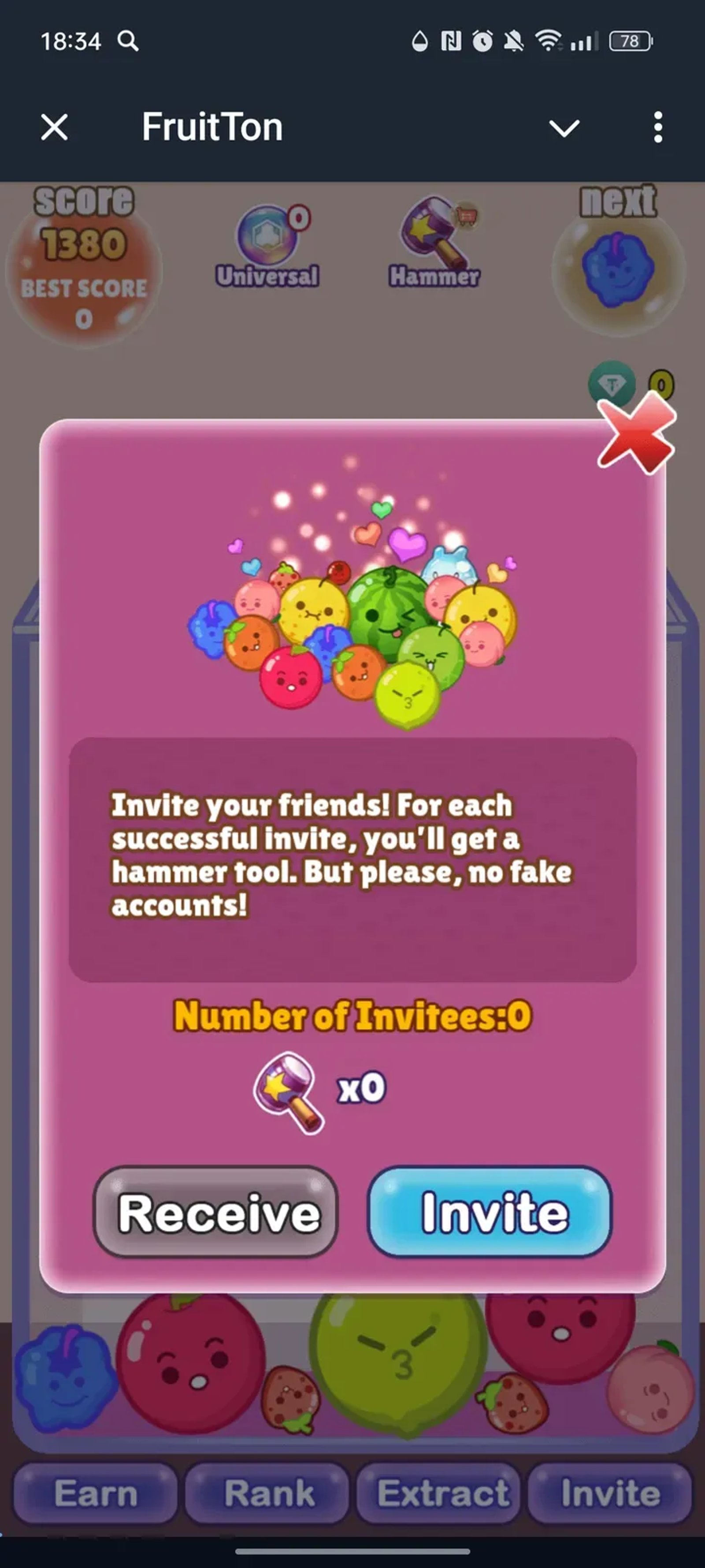 Pudgy Fruit Frenzy в Телеграм — скриншот 5