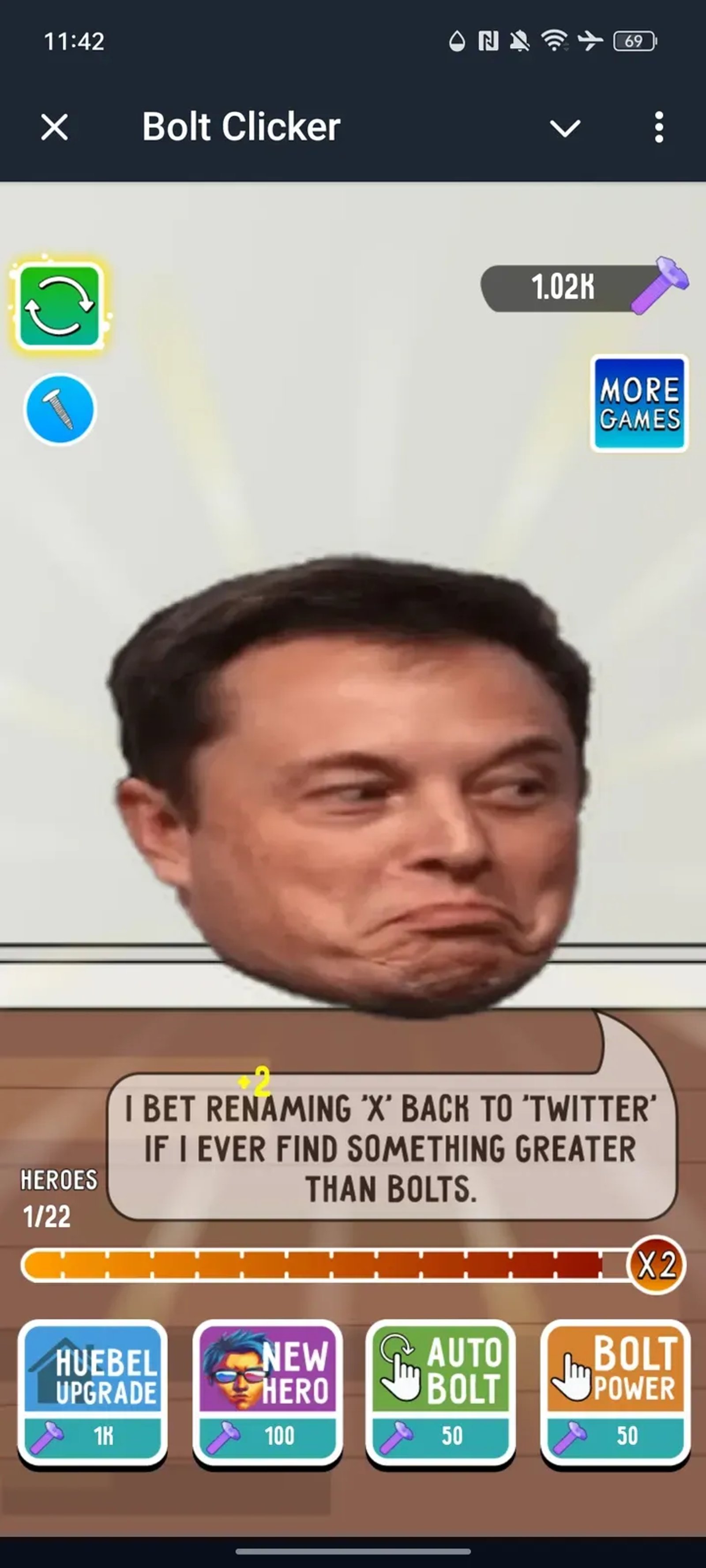 Bolt Clicker в Телеграм — скриншот 3
