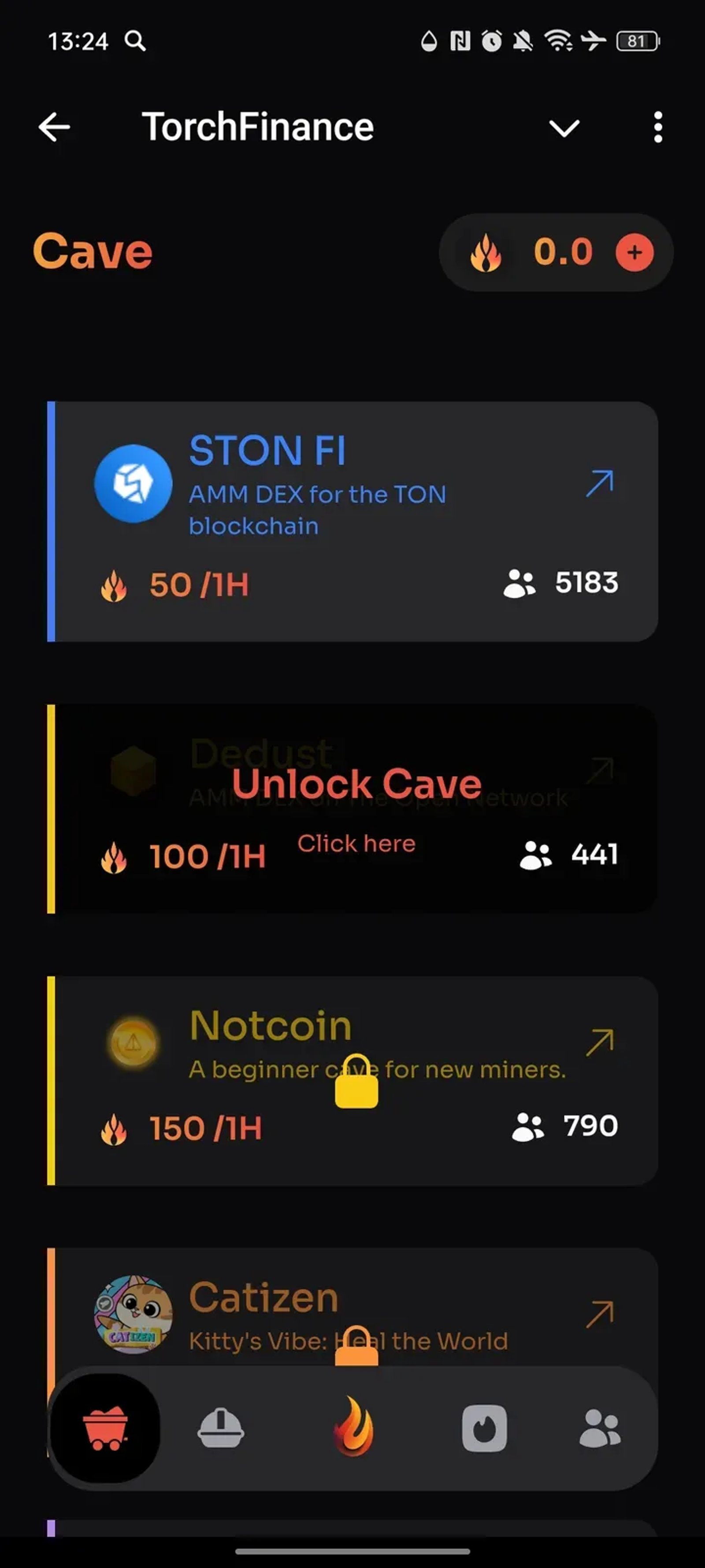Torch DEX в Телеграм — скриншот 4