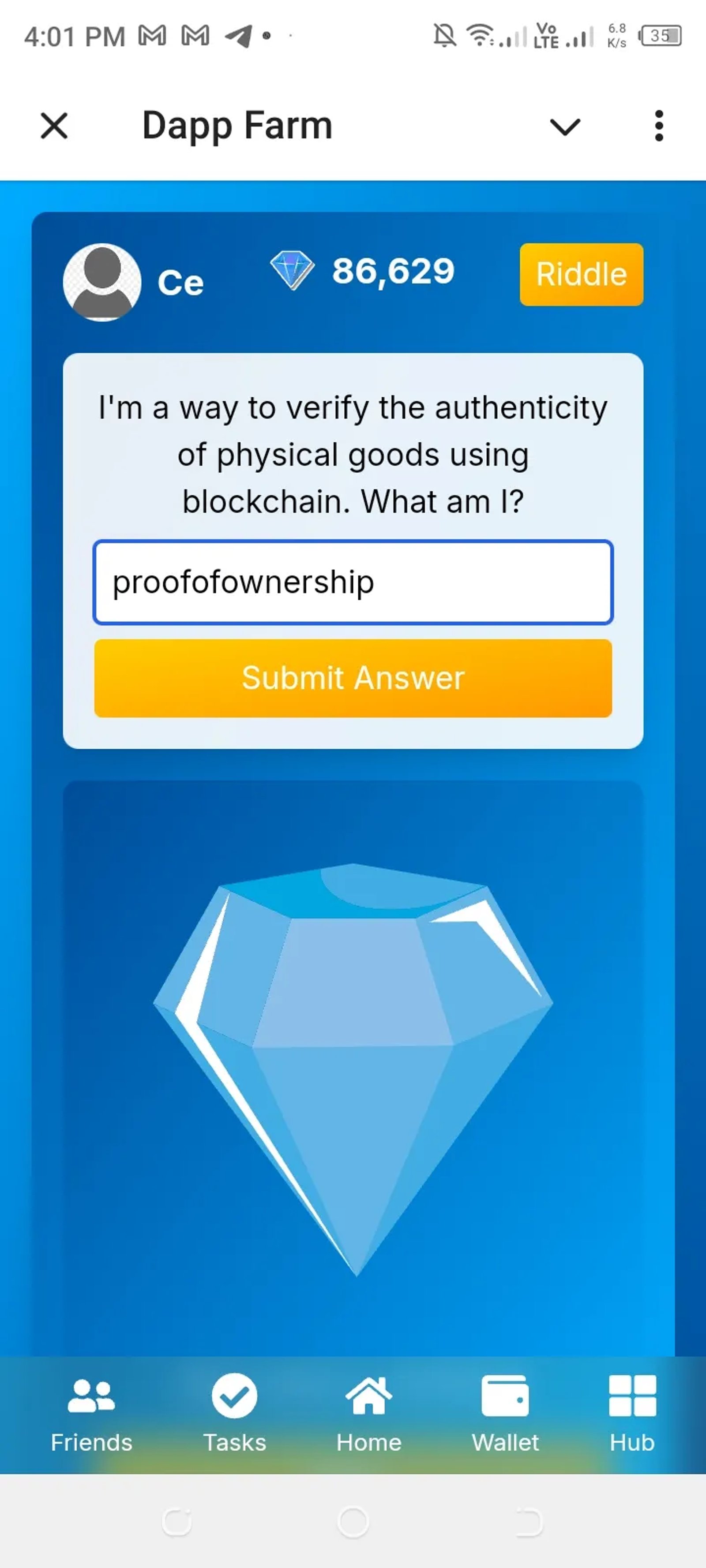 Dapp Farm в Телеграм — скриншот 1
