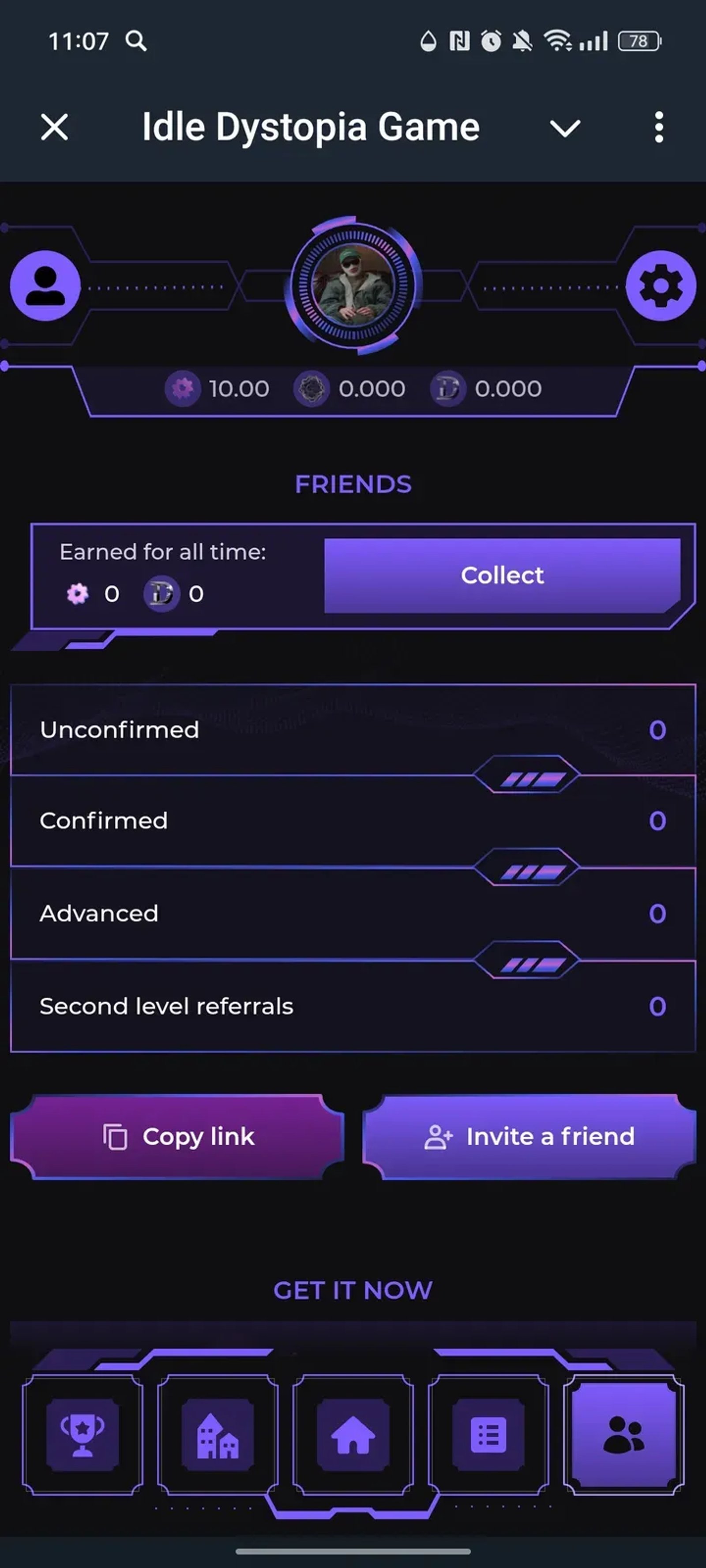 Idle Dystopia Game в Телеграм — скриншот 4