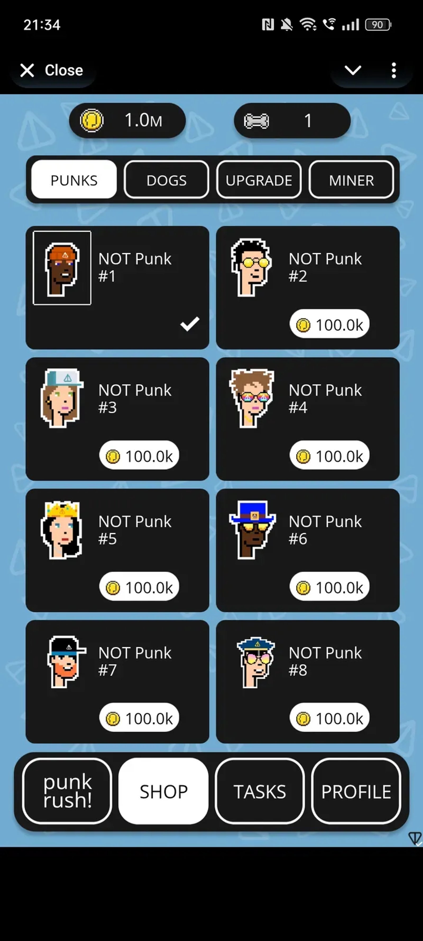 Punk Rush Game Telegram Screenshot 3