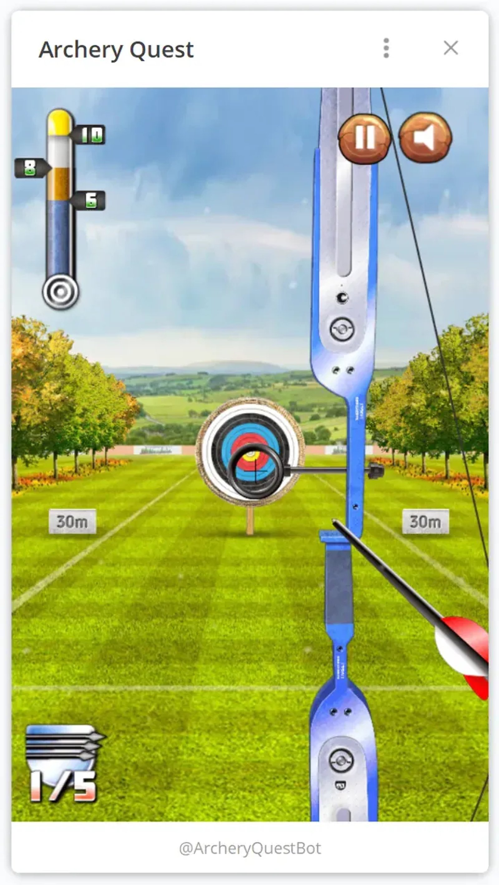 Archery Quest в Телеграм — скриншот 1