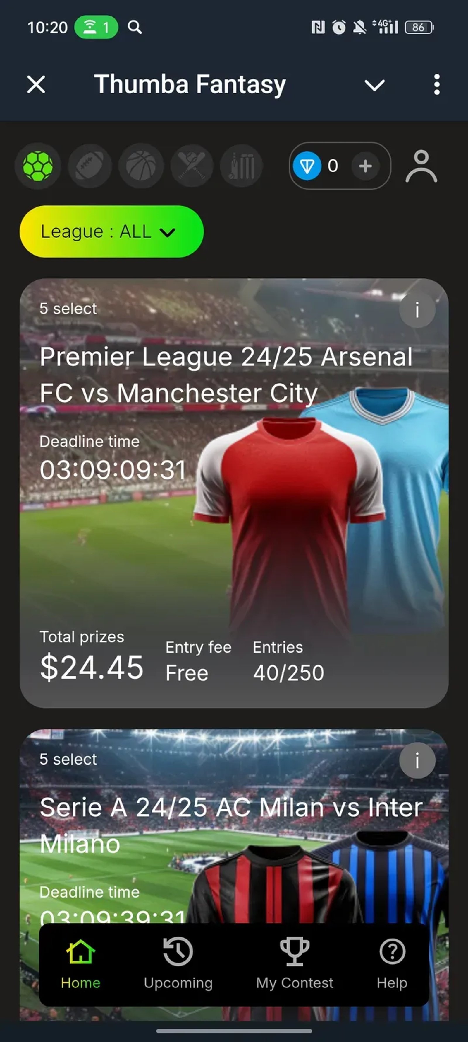 Thumba Fantasy в Телеграм — скриншот 1