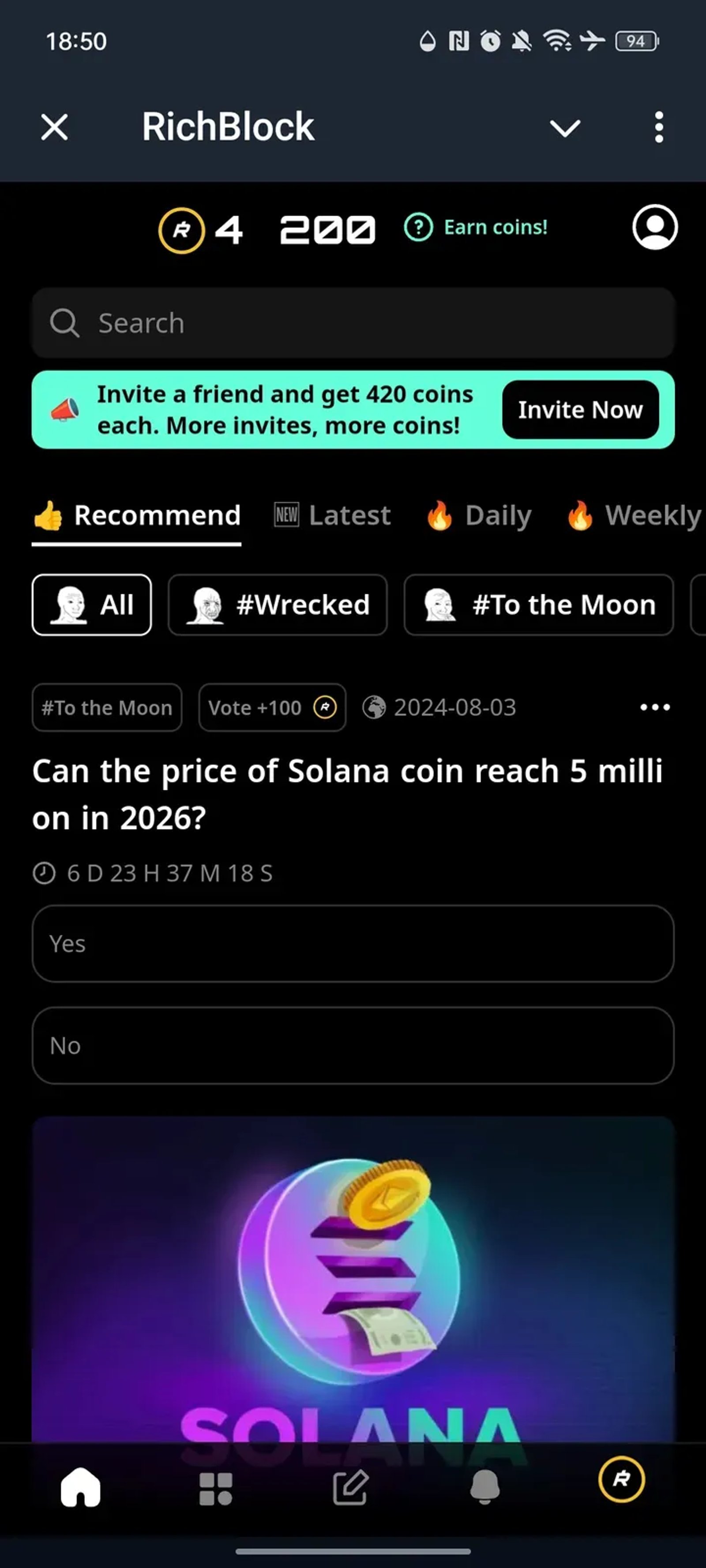 RichBlock в Телеграм — скриншот 2