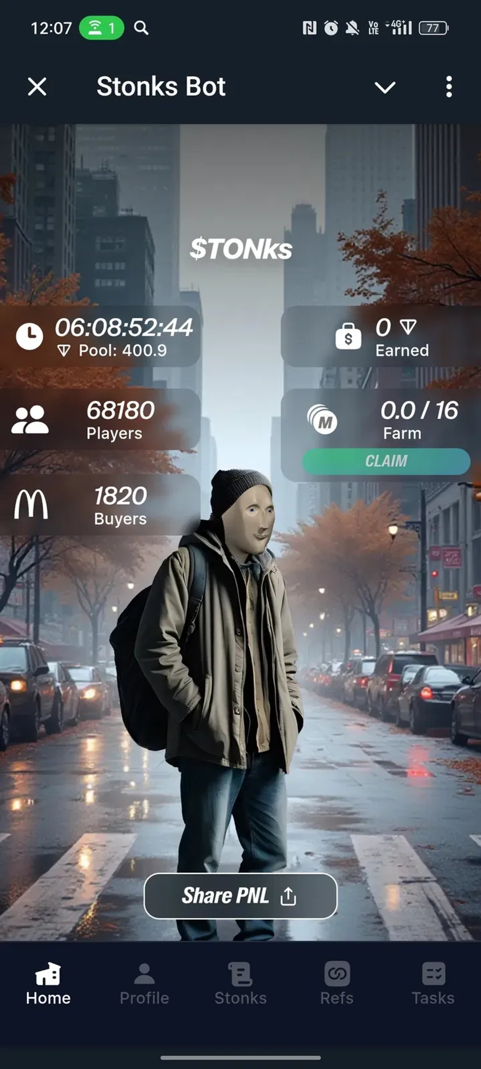 Stonks Bot в Телеграм — скриншот 2