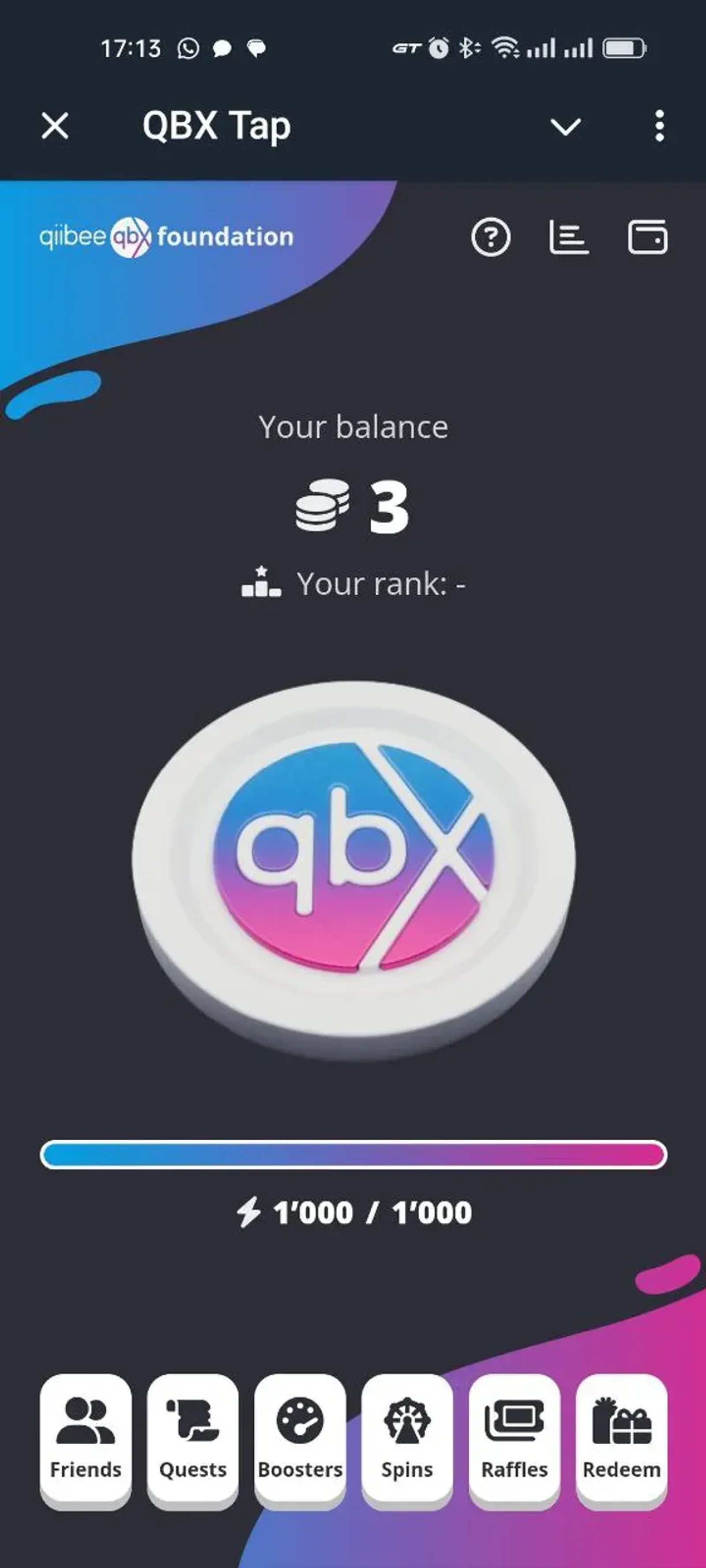 QBX Tap в Телеграм — скриншот 5