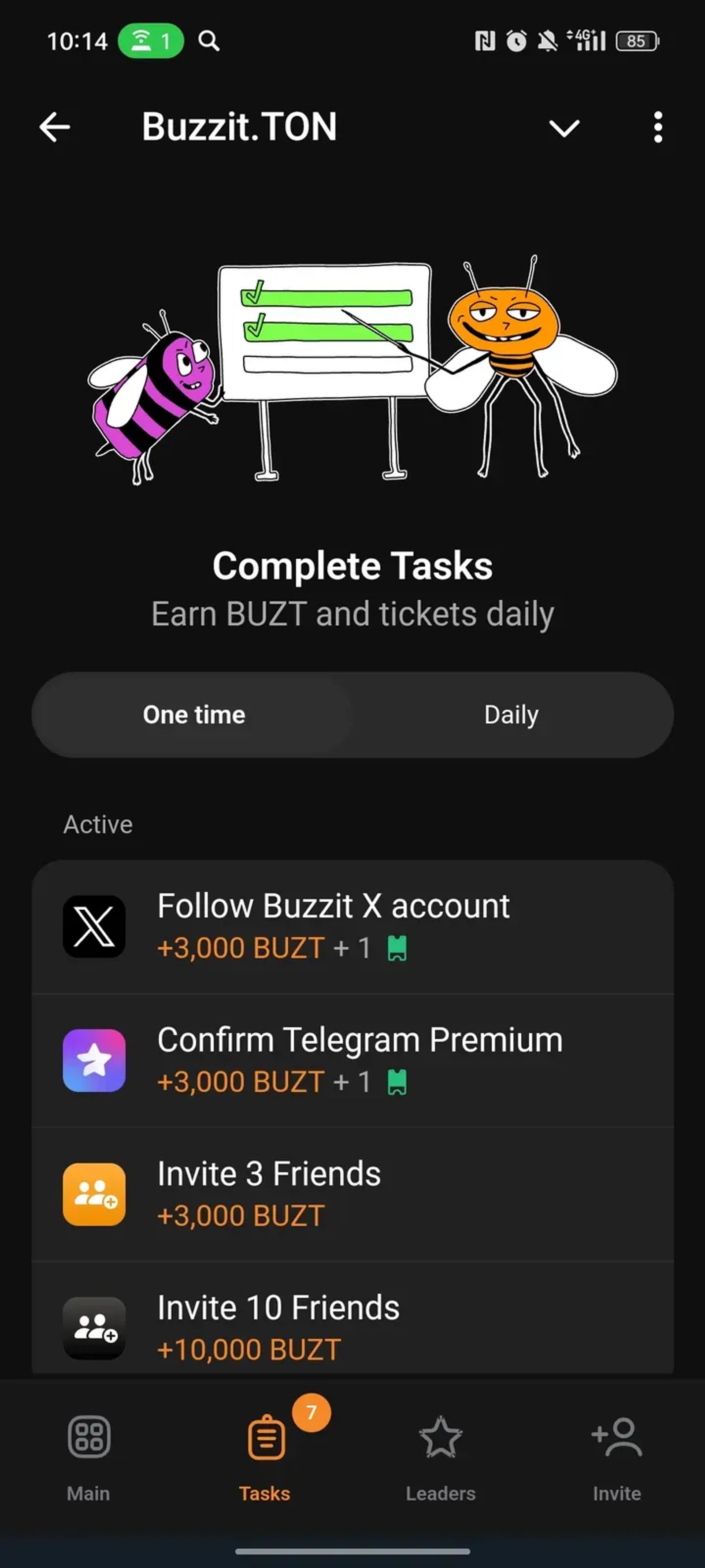 Buzzit.TON в Телеграм — скриншот 2