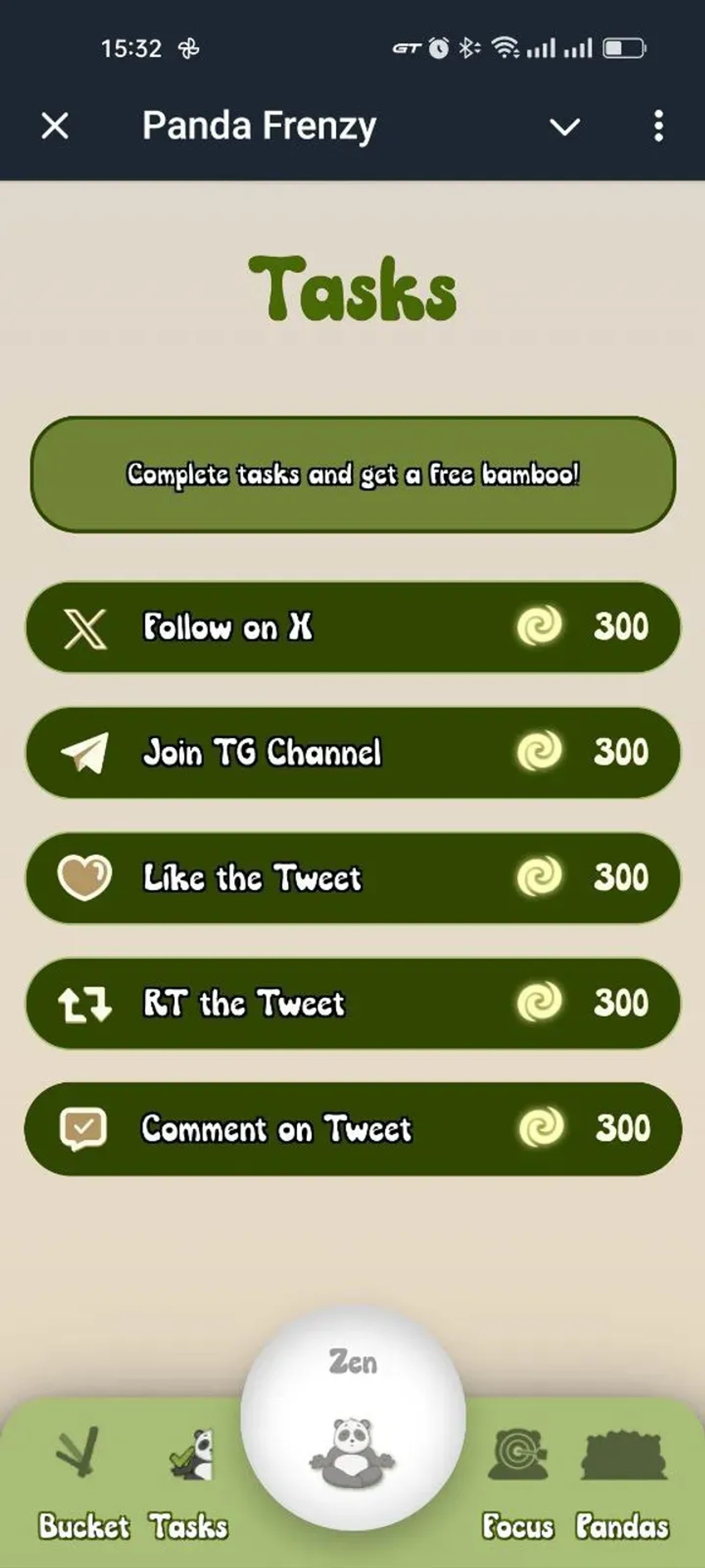 Panda Frenzy в Телеграм — скриншот 3