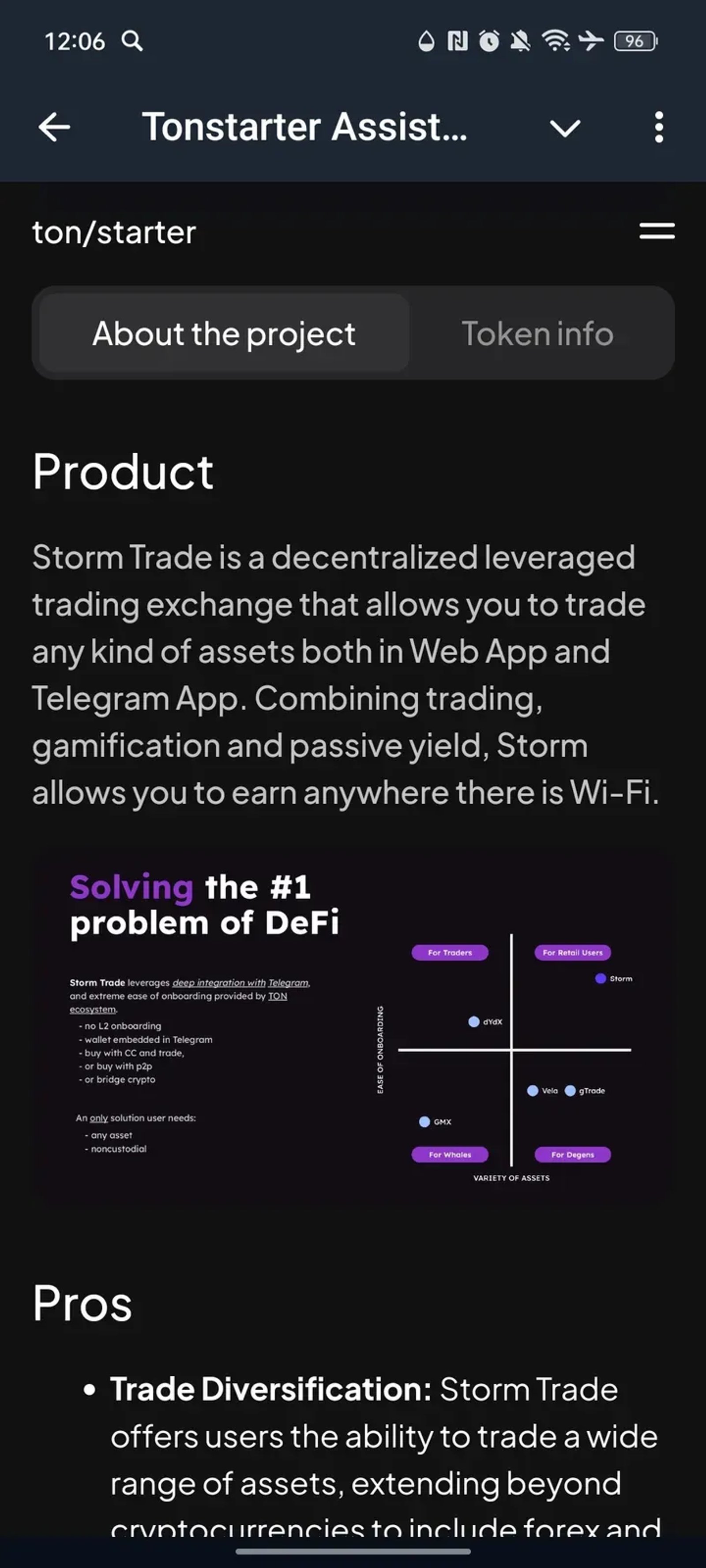 Tonstarter Assistant в Телеграм — скриншот 3