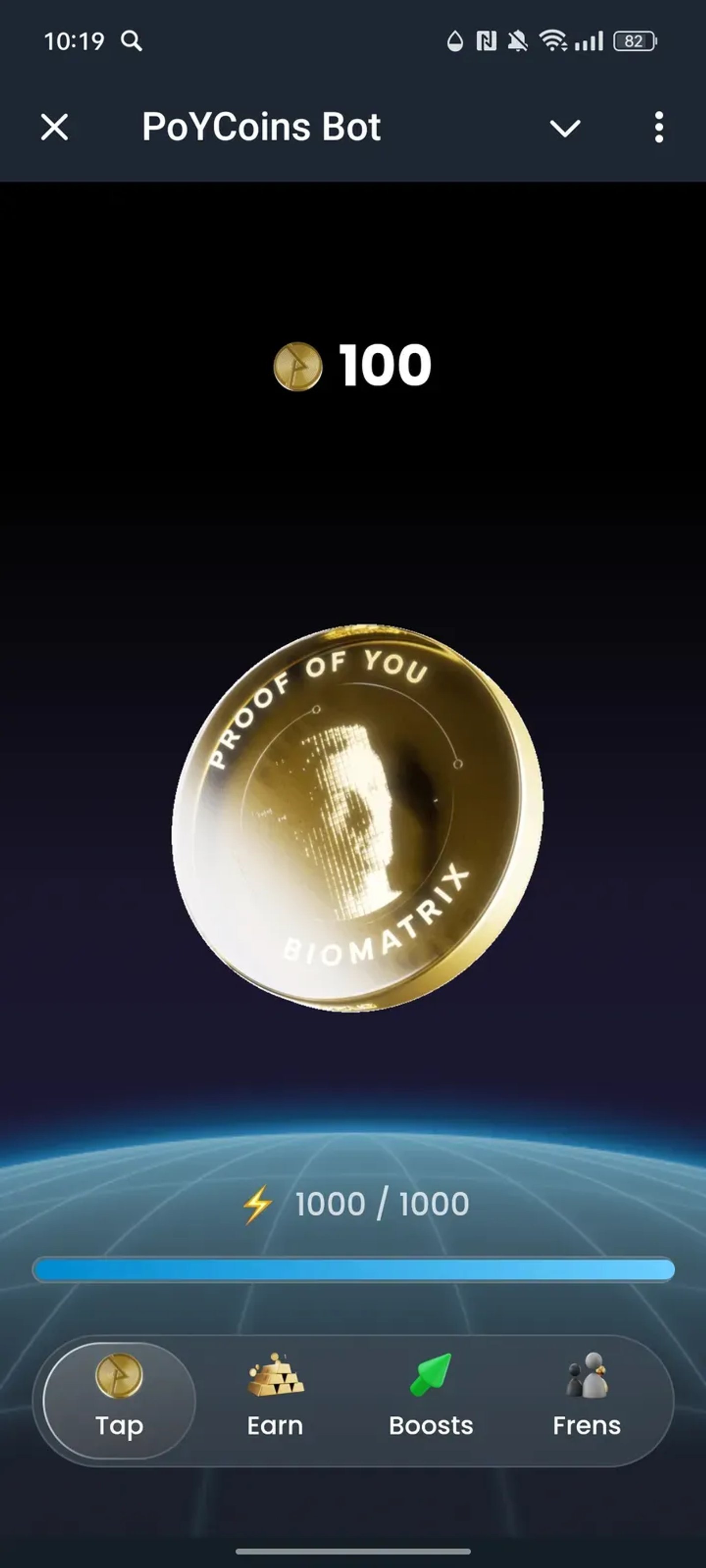 PoYCoins Bot в Телеграм — скриншот 1