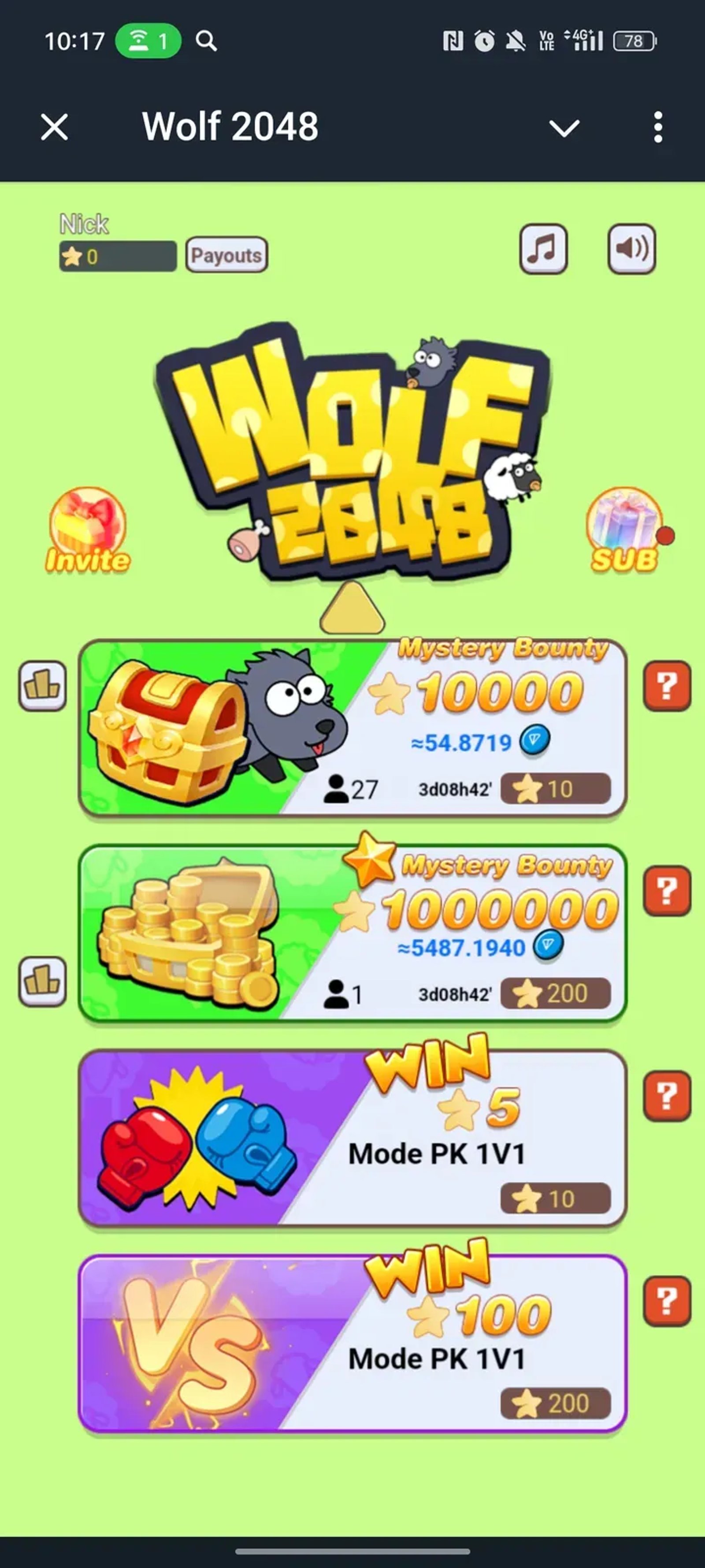 Wolf 2048 в Телеграм — скриншот 2