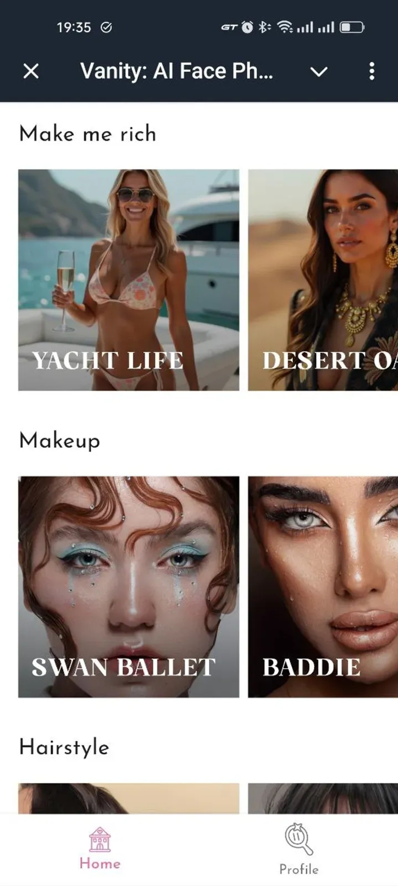 Vanity: AI Face Photo filter в Телеграм — скриншот 5