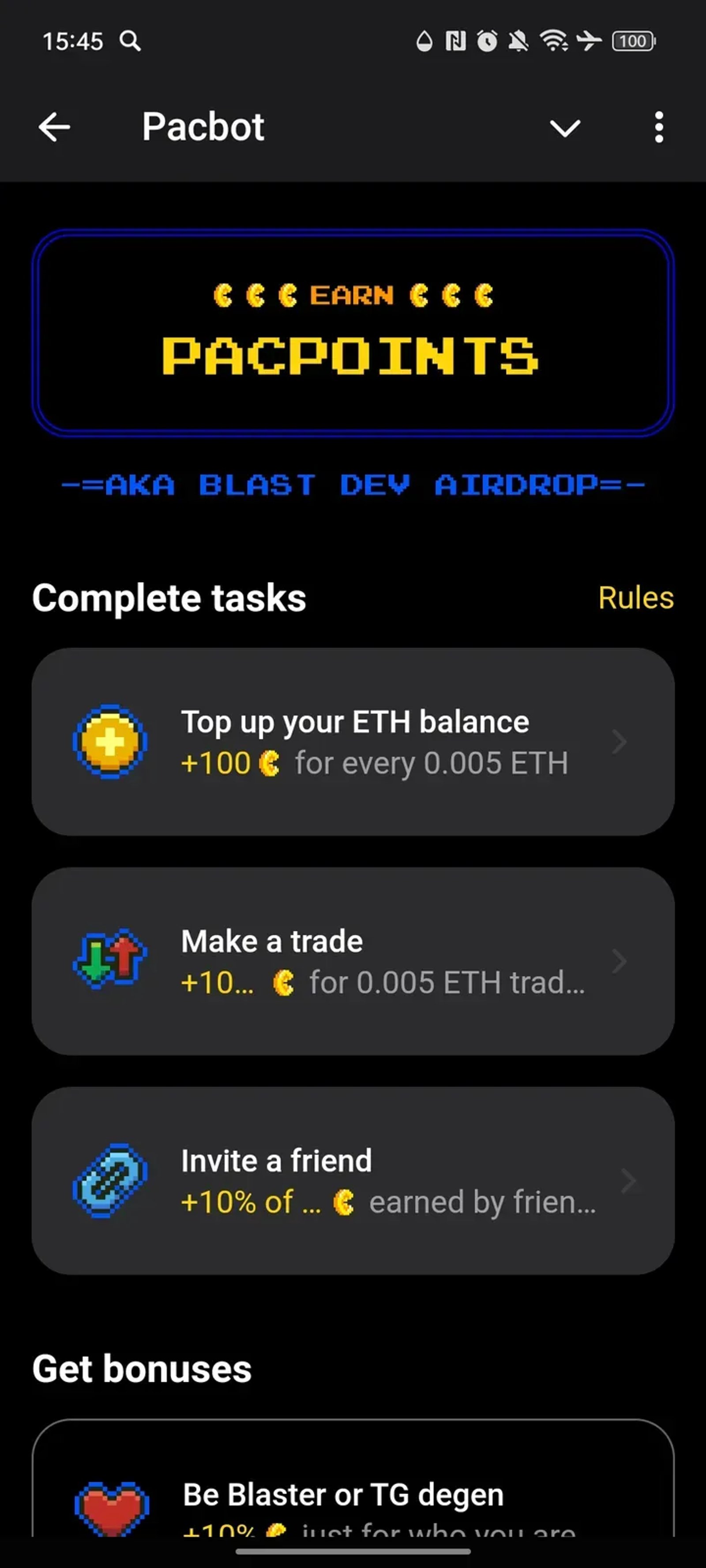 Pacbot Telegram Screenshot 4