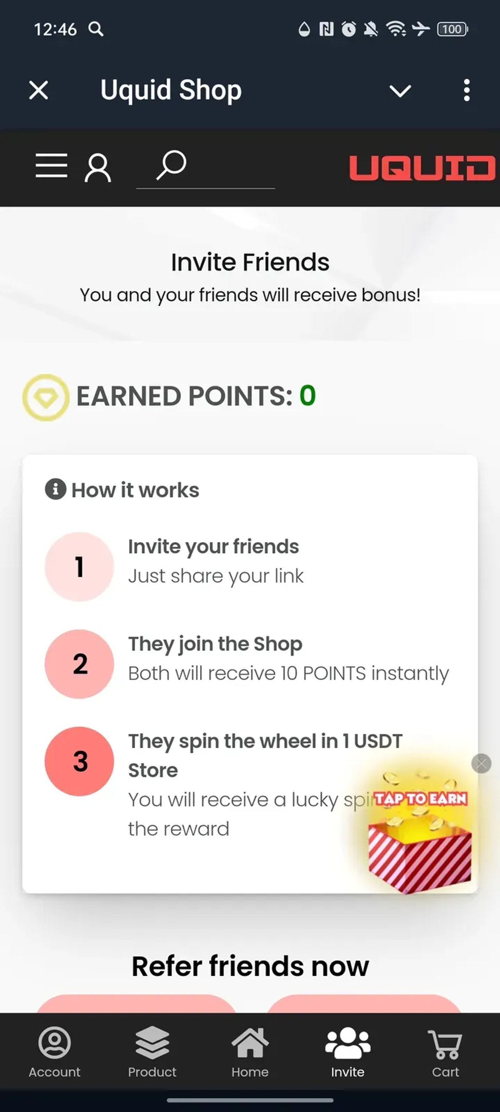 Uquid Shop в Телеграм — скриншот 3