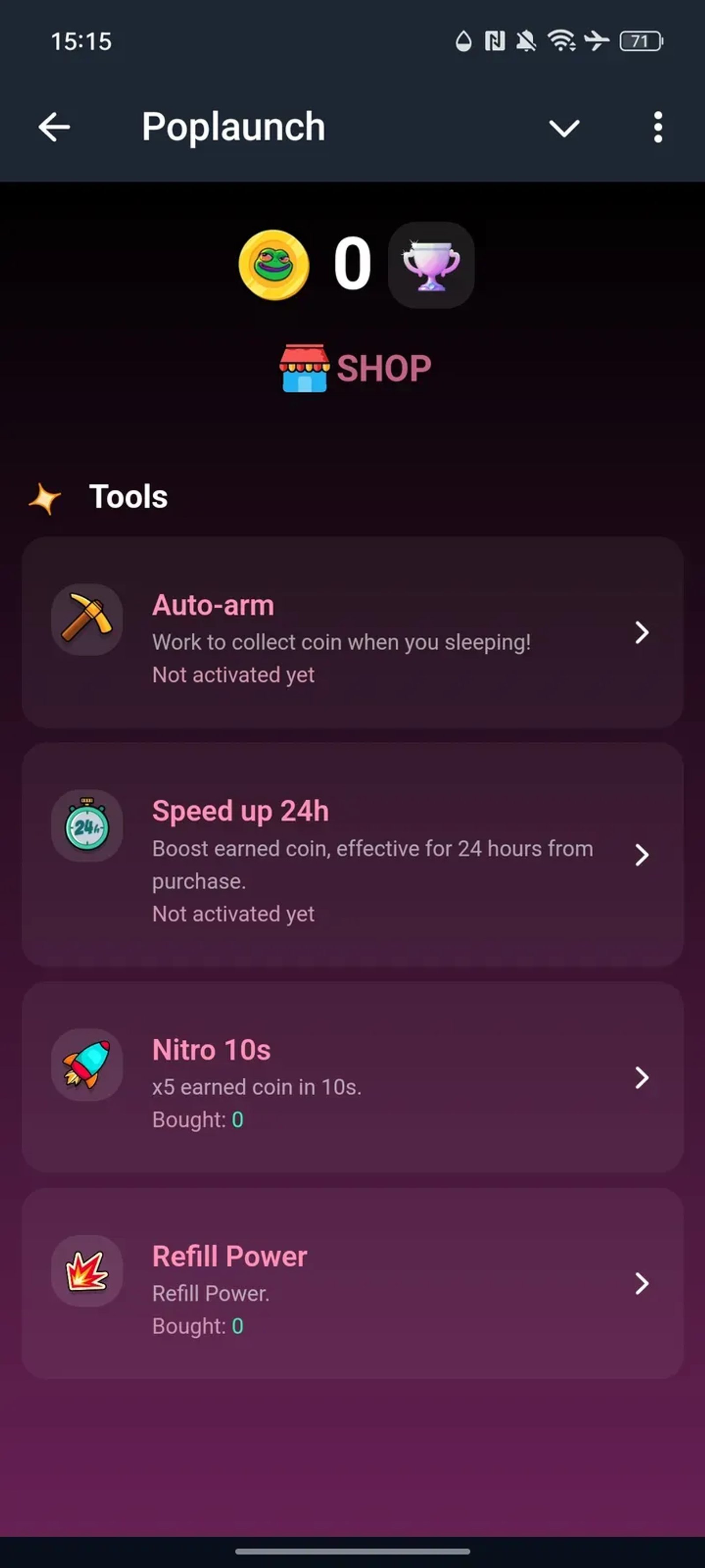 Poplaunch в Телеграм — скриншот 5