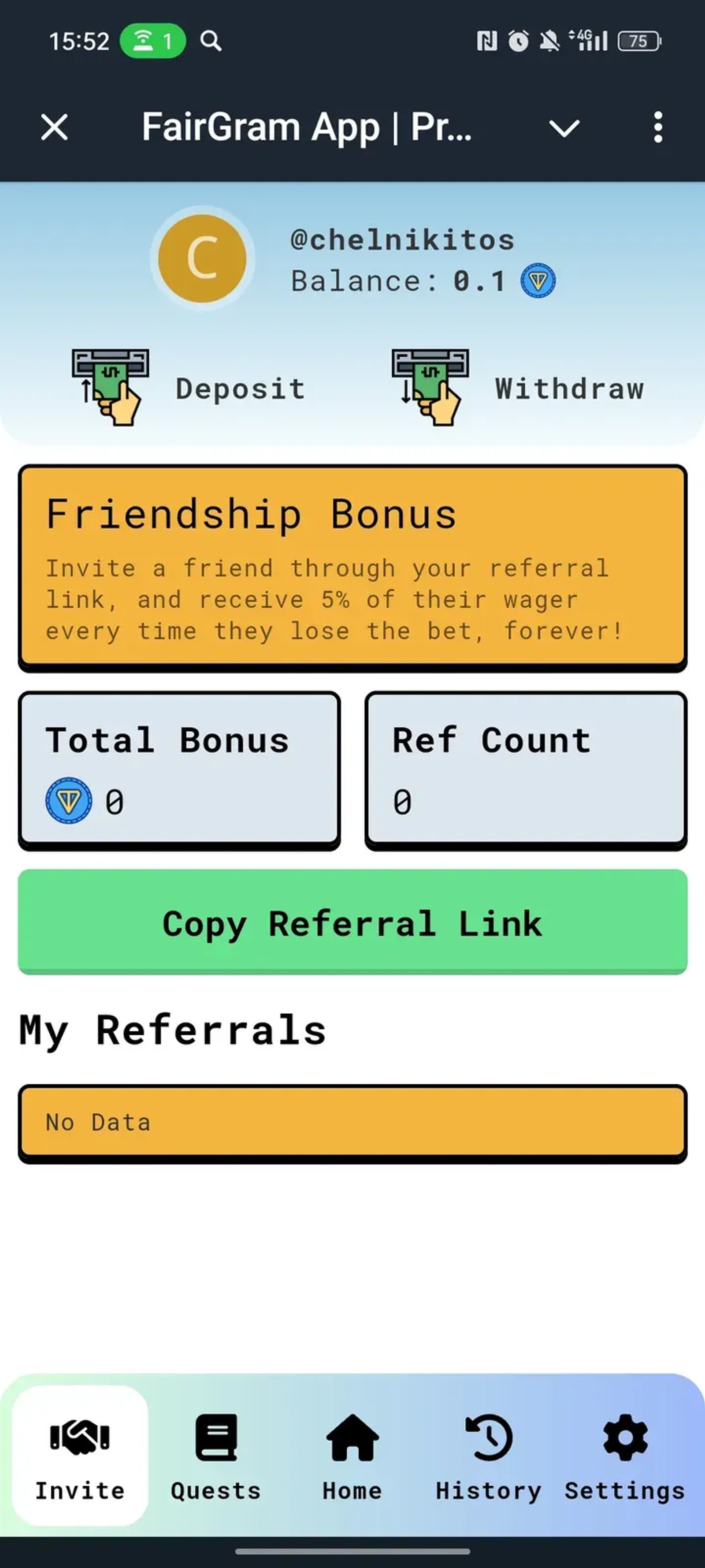 FairGram App | Predict Odd/Even/Small/Big of gas on Telegram в Телеграм — скриншот 3