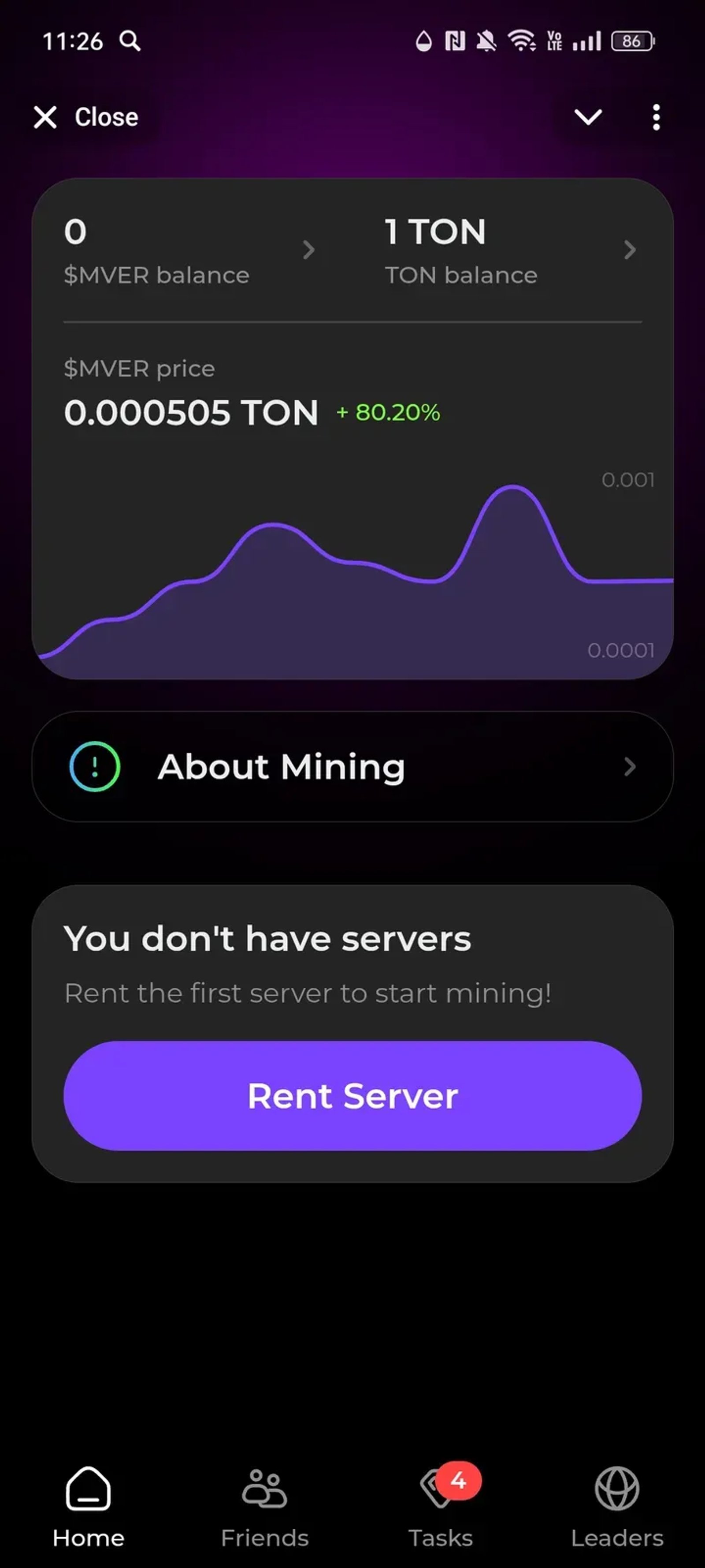 MineVerse в Телеграм — скриншот 1