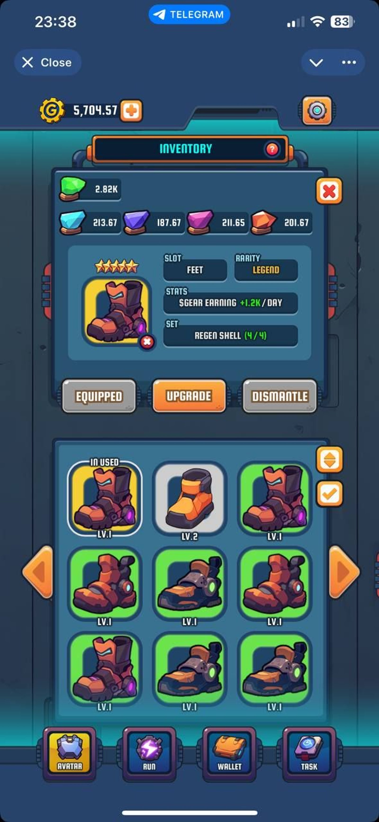 Gear Runner Telegram Screenshot 1