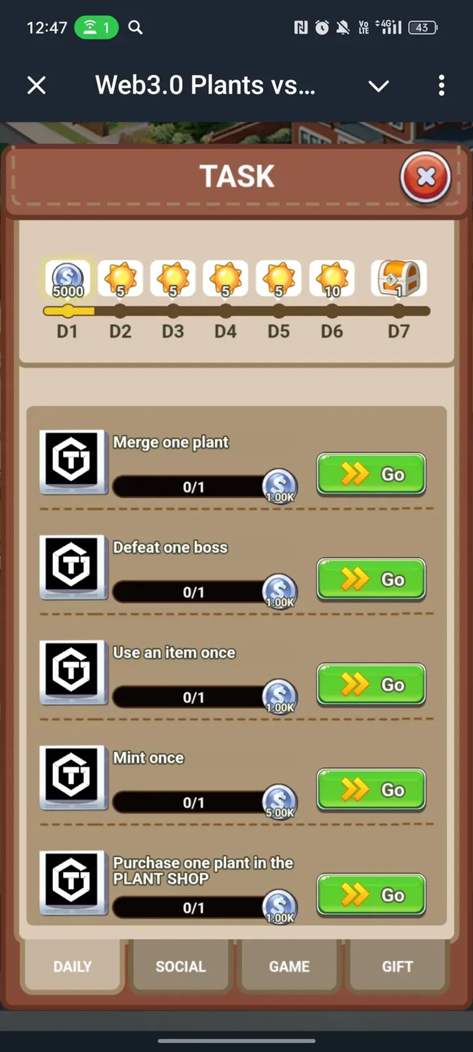 Web3.0 Plants vs Zombies в Телеграм — скриншот 2