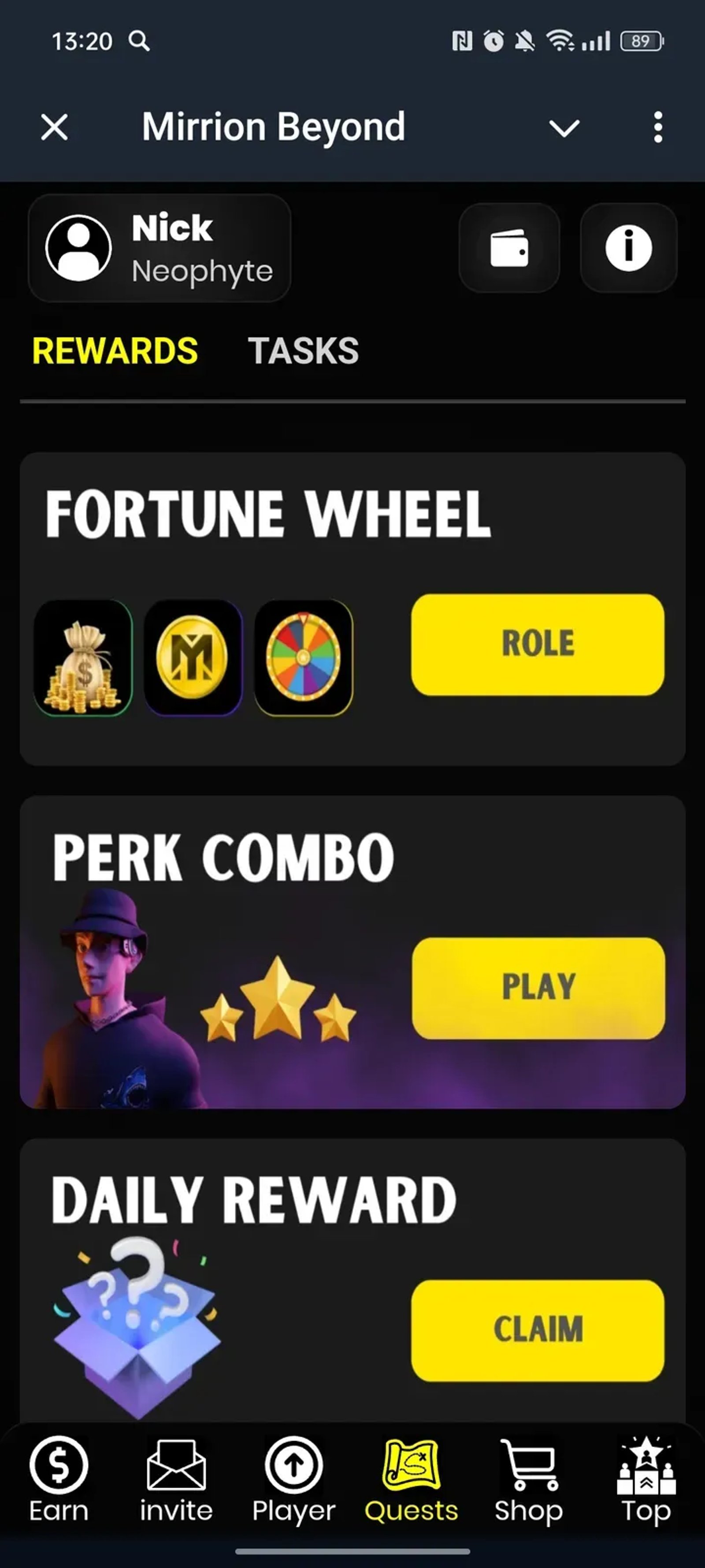 Mirrion Beyond в Телеграм — скриншот 4