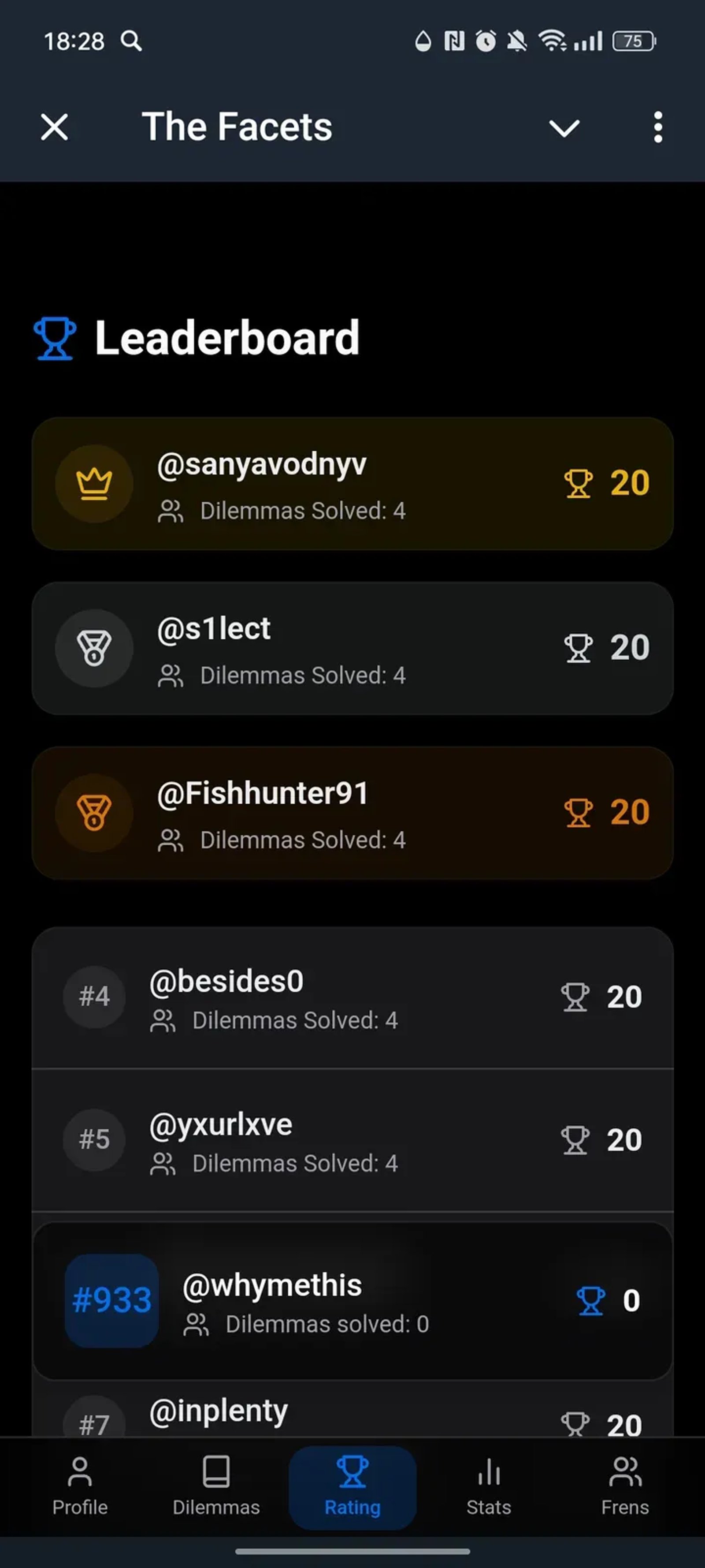 The Facets в Телеграм — скриншот 2