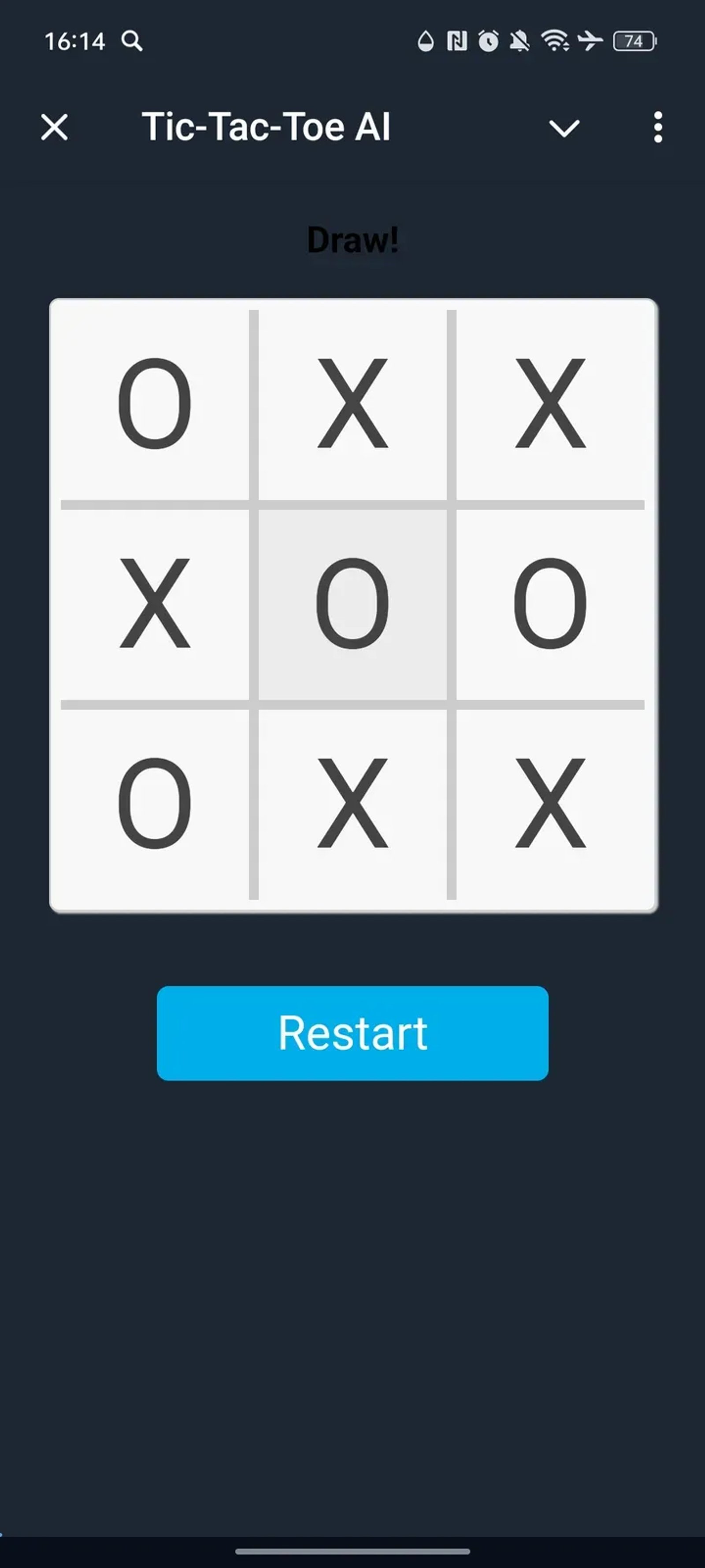 Tic-Tac-Toe AI в Телеграм — скриншот 3