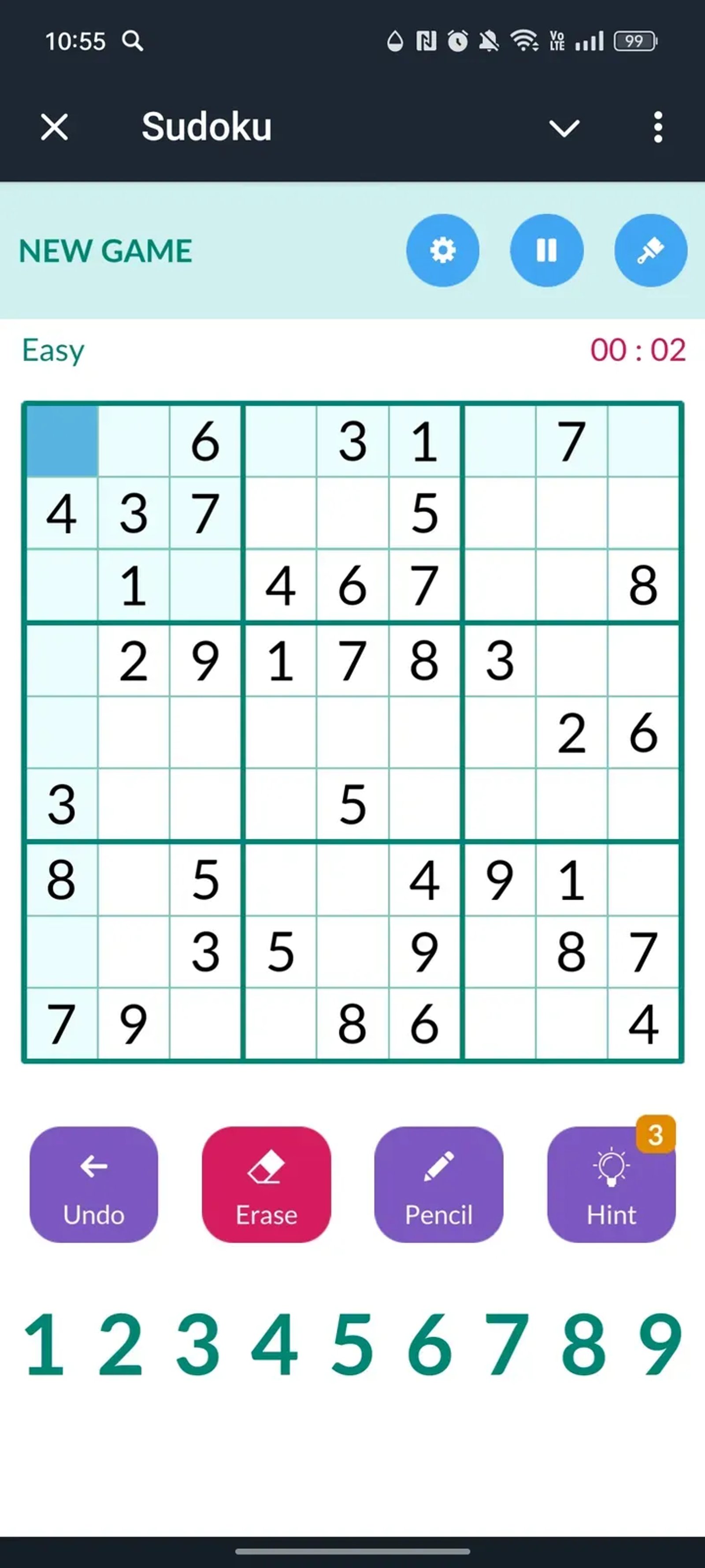 Sudoku в Телеграм — скриншот 2