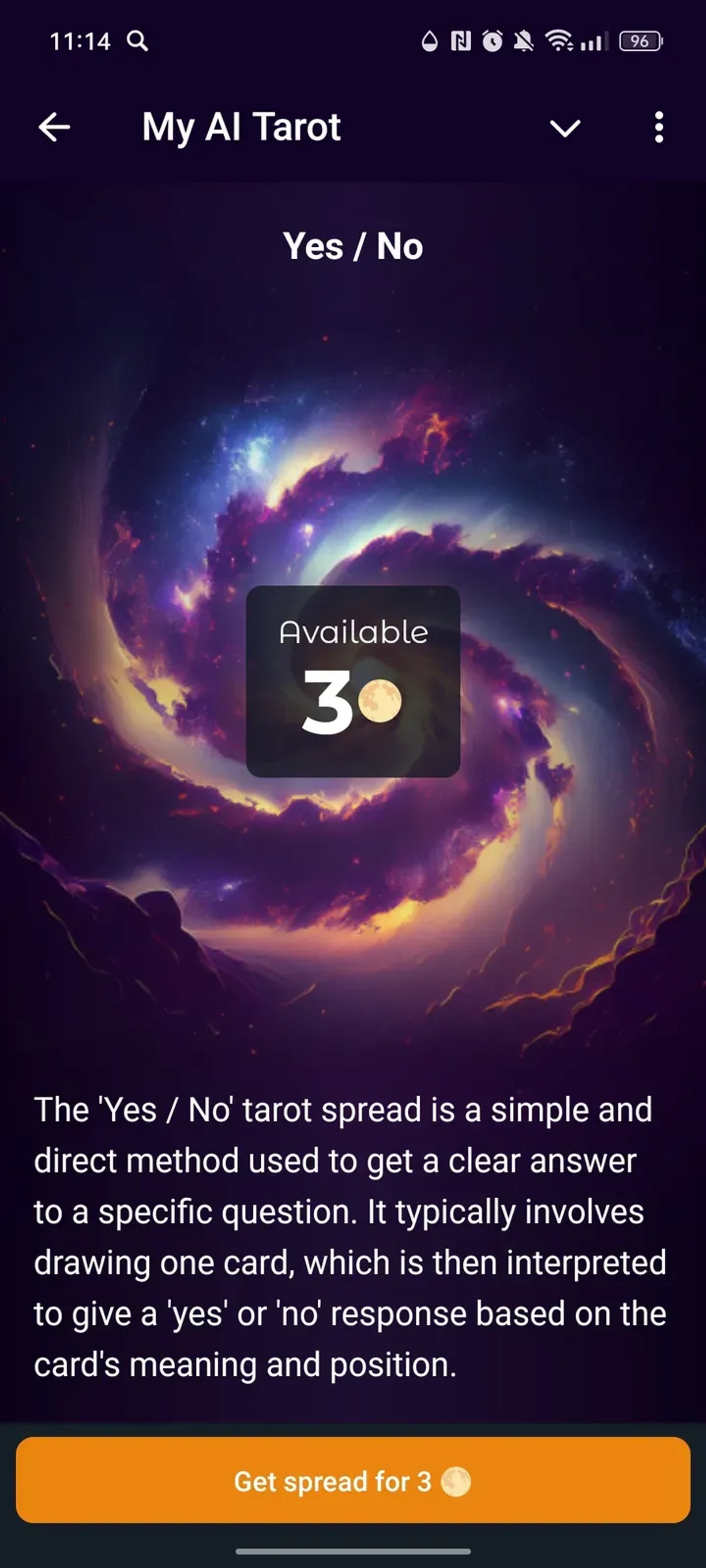 My AI Tarot в Телеграм — скриншот 3