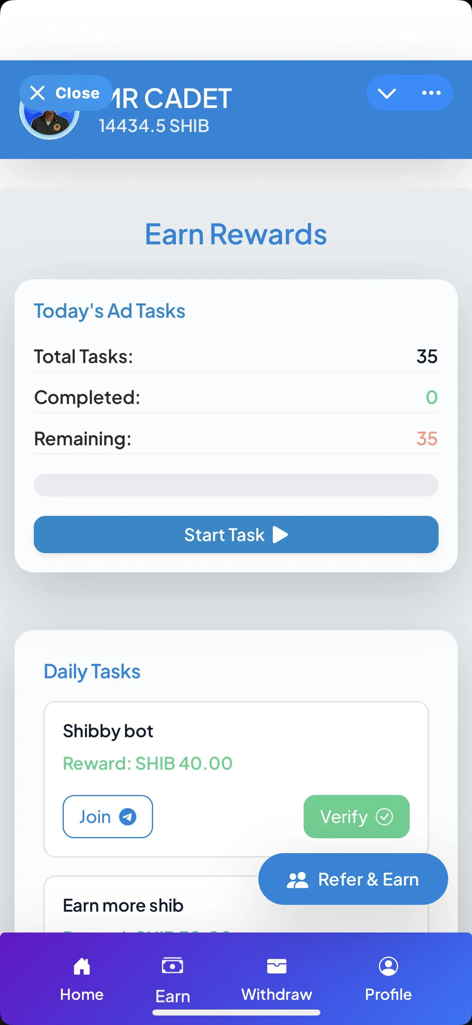 SHIBBY BOT Telegram Screenshot 1