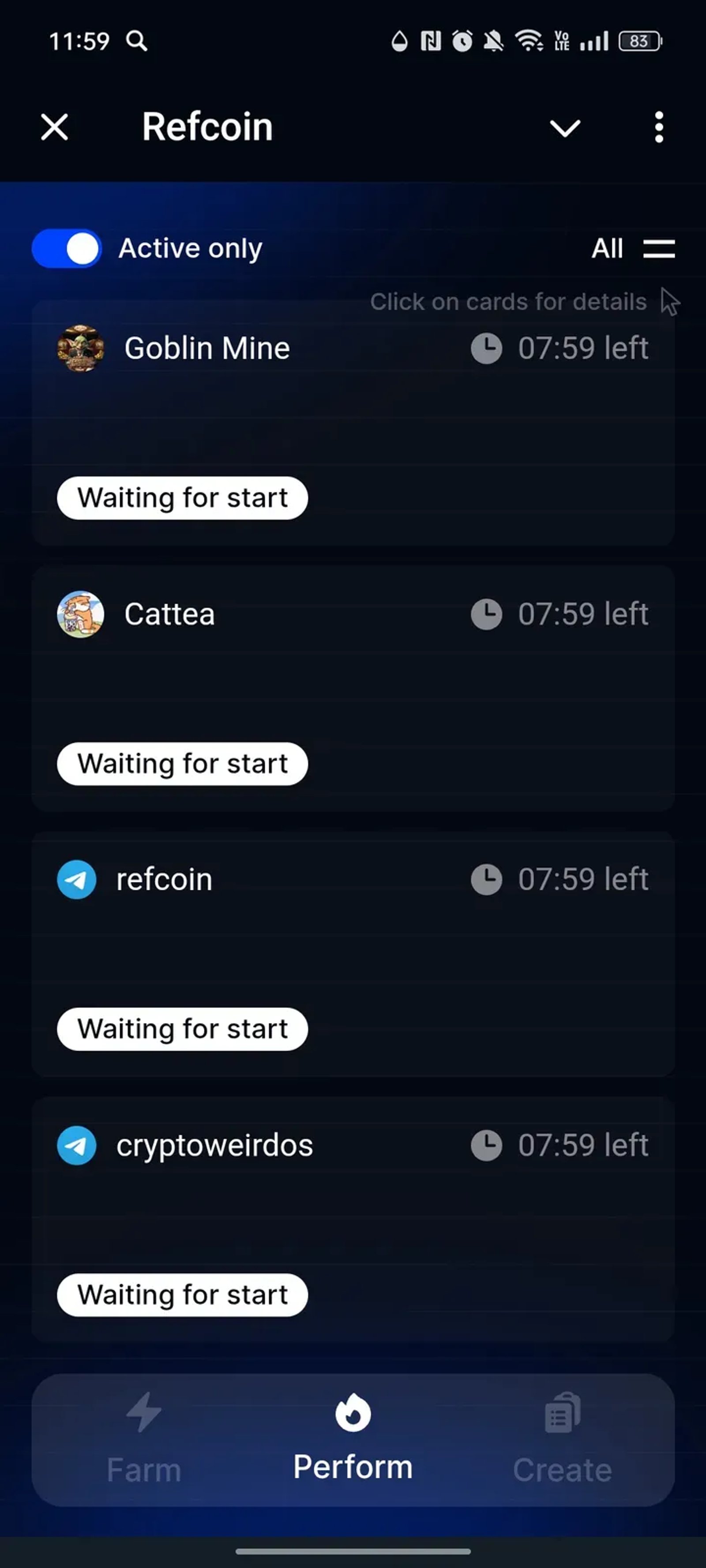 Refcoin в Телеграм — скриншот 2
