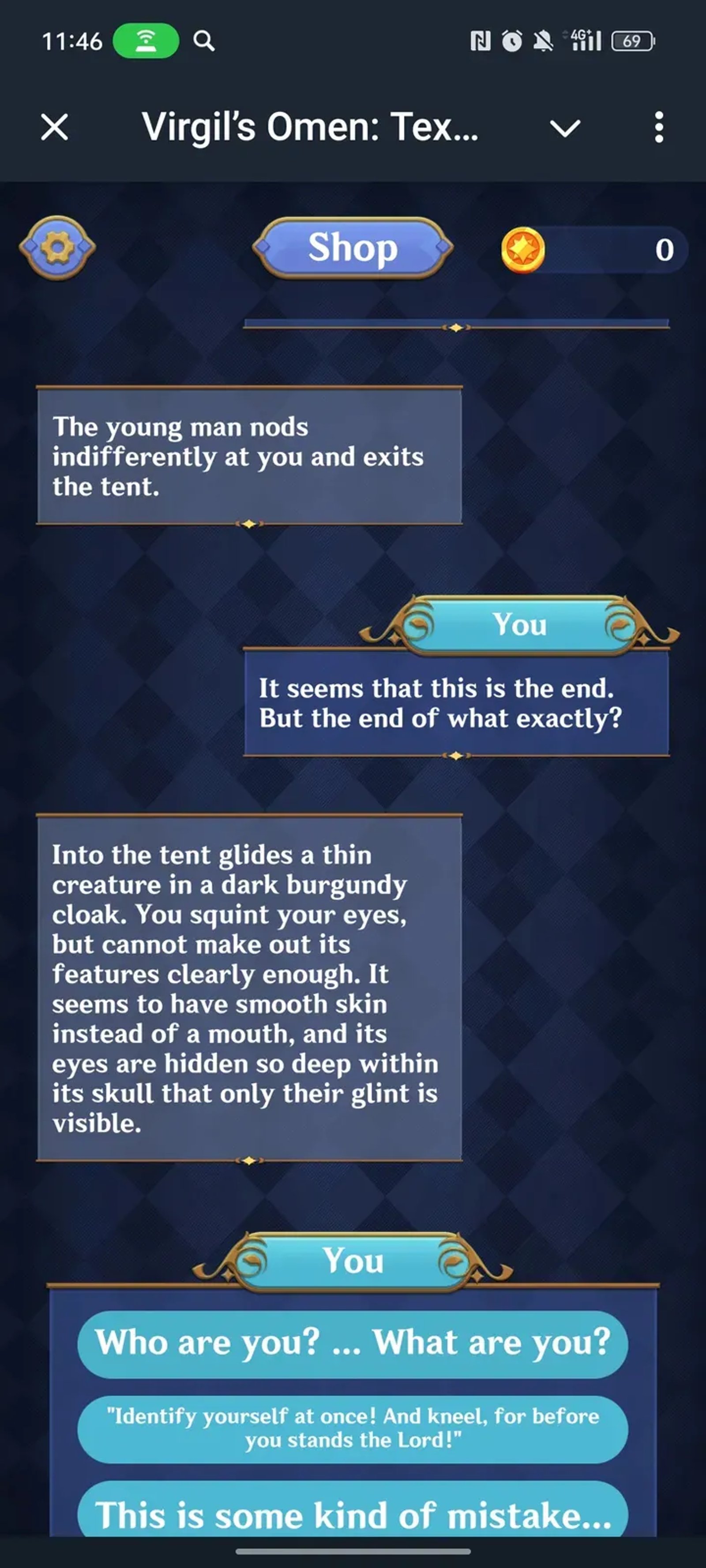 Virgil’s Omen: Text Quest Telegram Screenshot 3