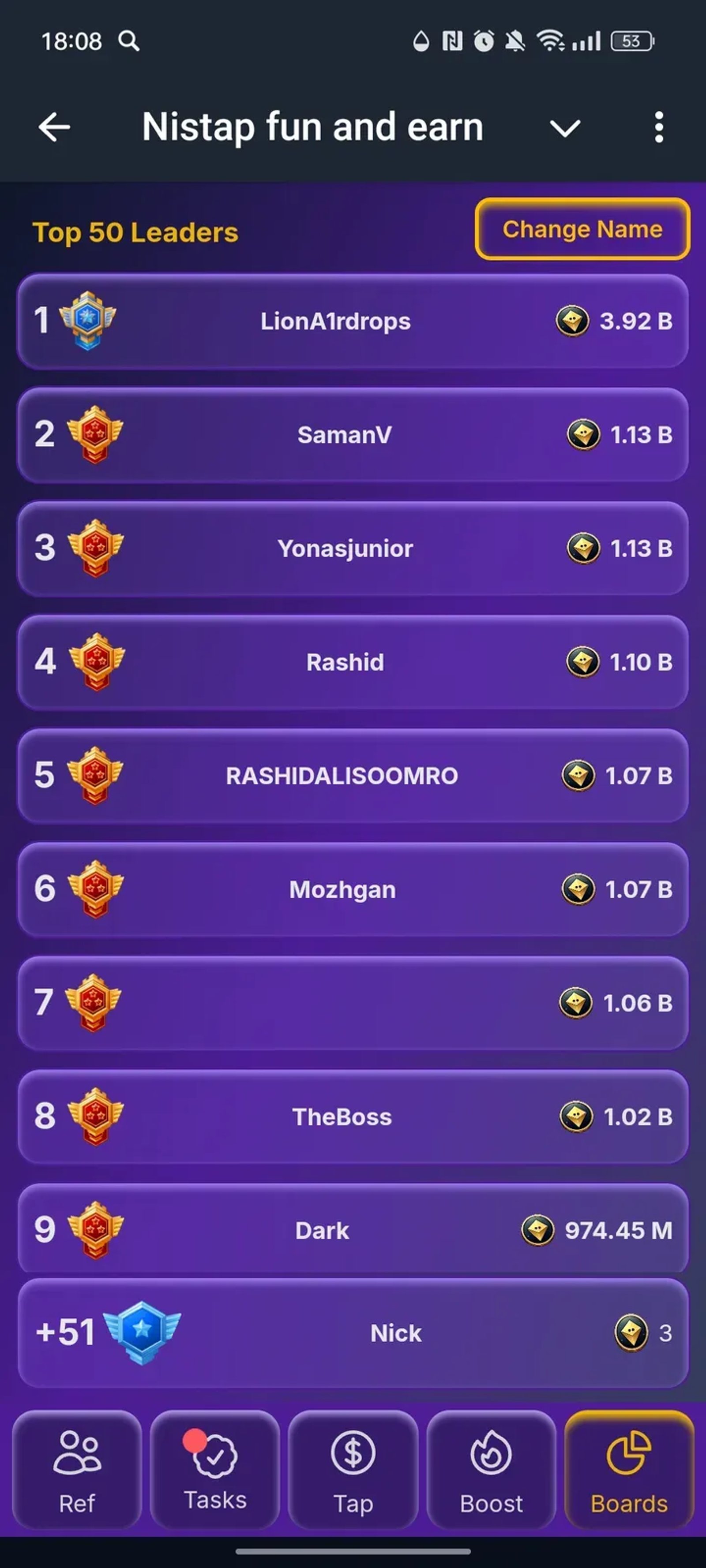 Nistap fun and earn в Телеграм — скриншот 4