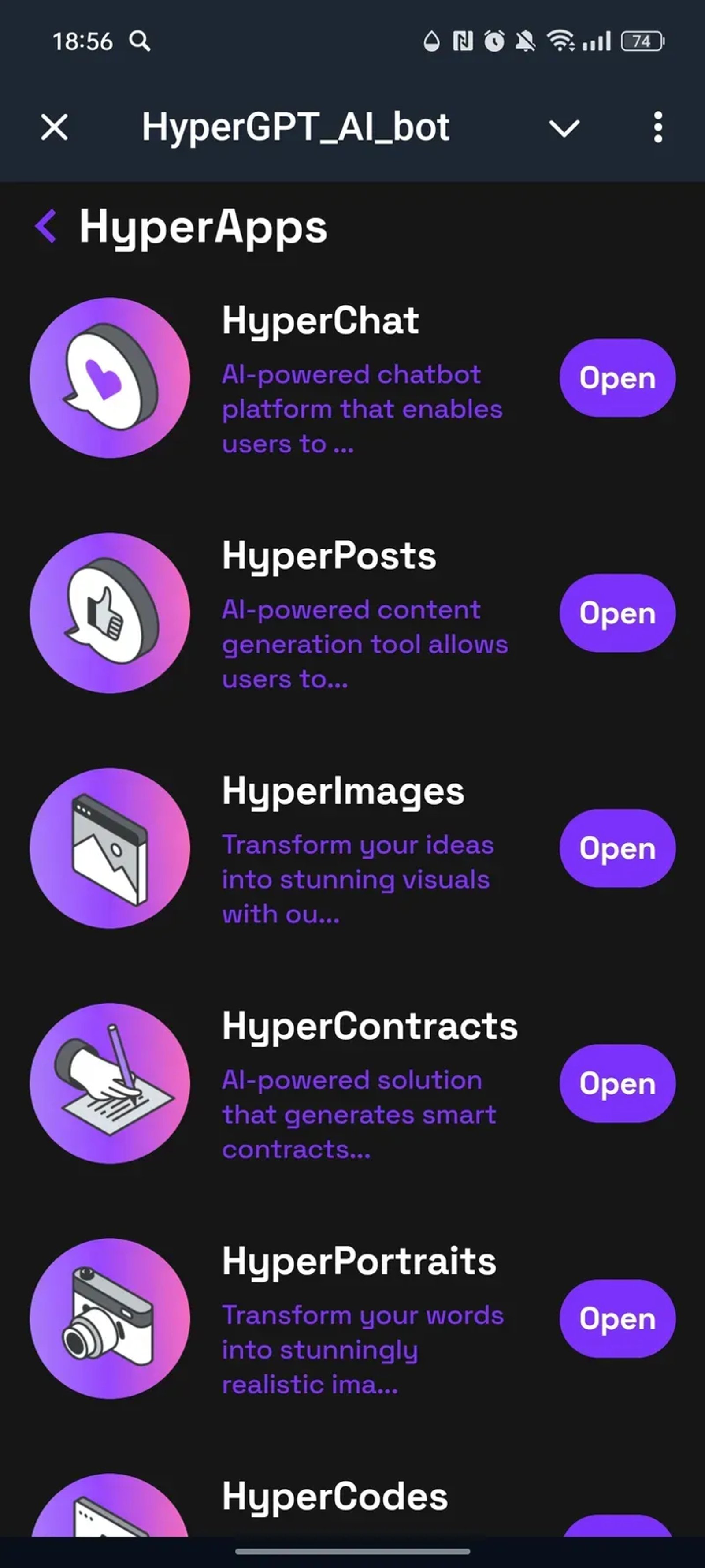 HyperGPT_AI_bot Telegram Screenshot 3