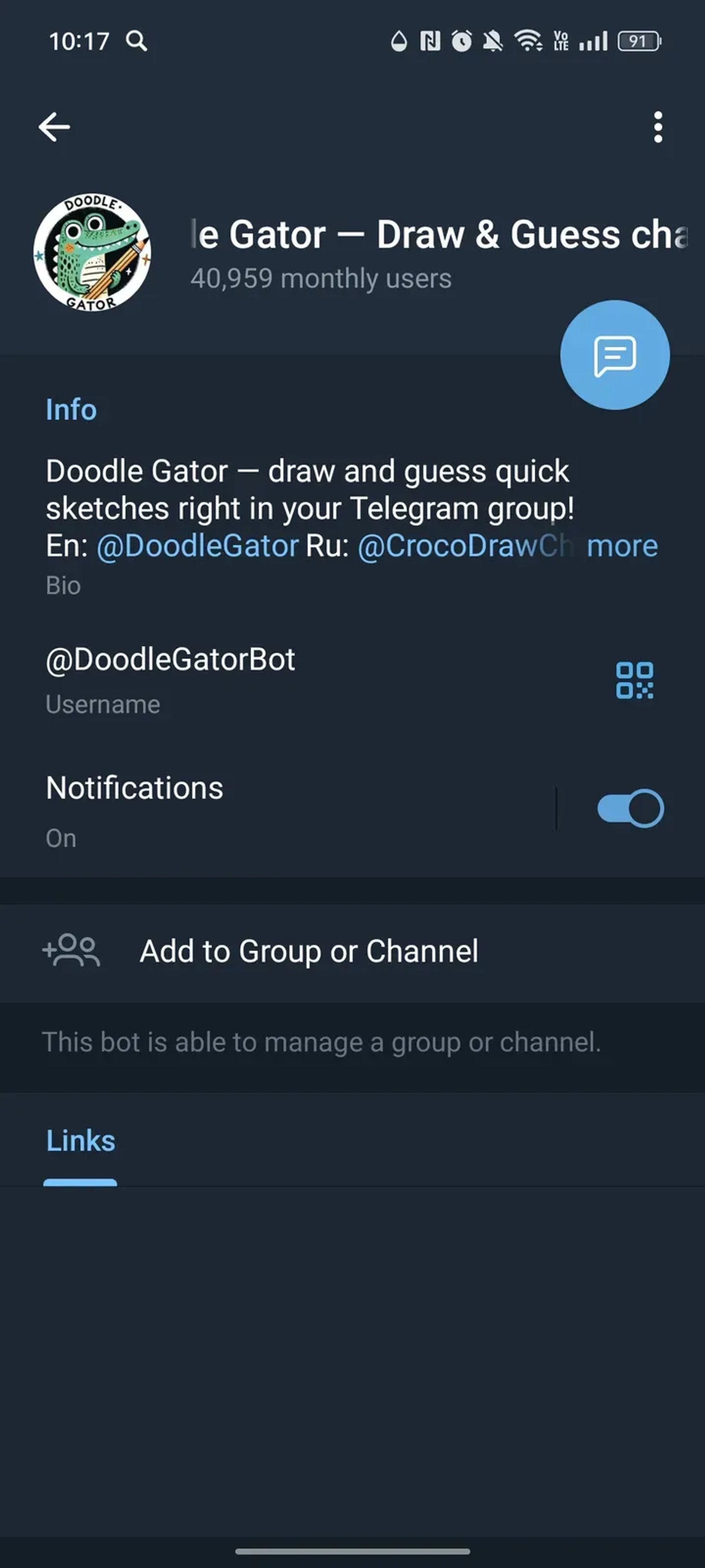 Doodle Gator — Draw & Guess charades в Телеграм — скриншот 3
