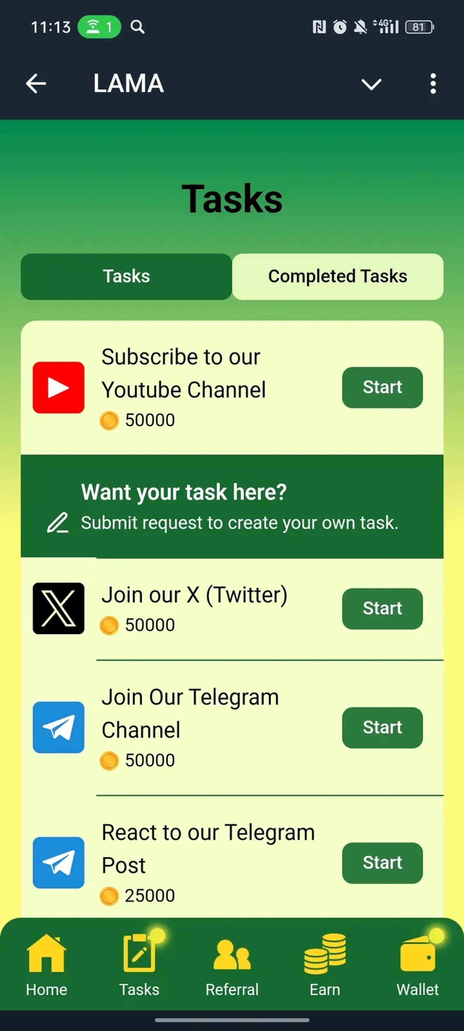 LAMA Telegram Screenshot 2