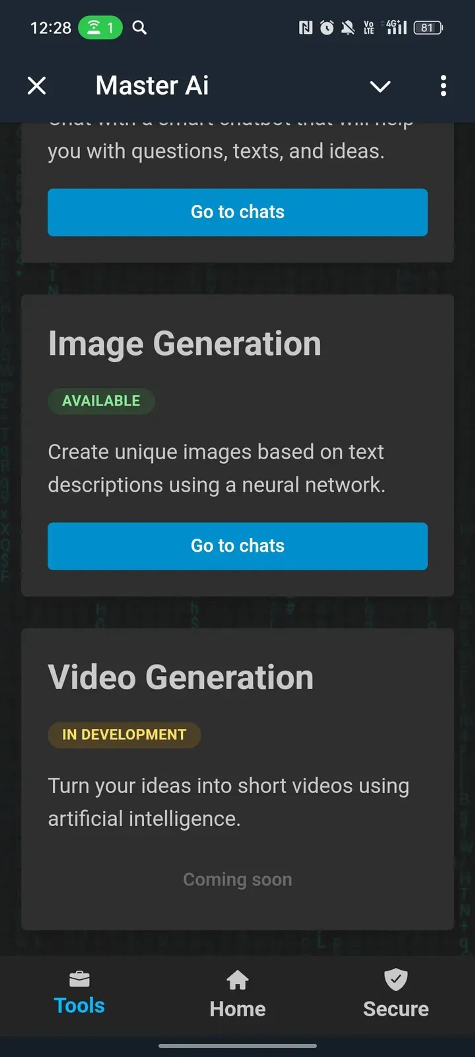 Master Ai в Телеграм — скриншот 3