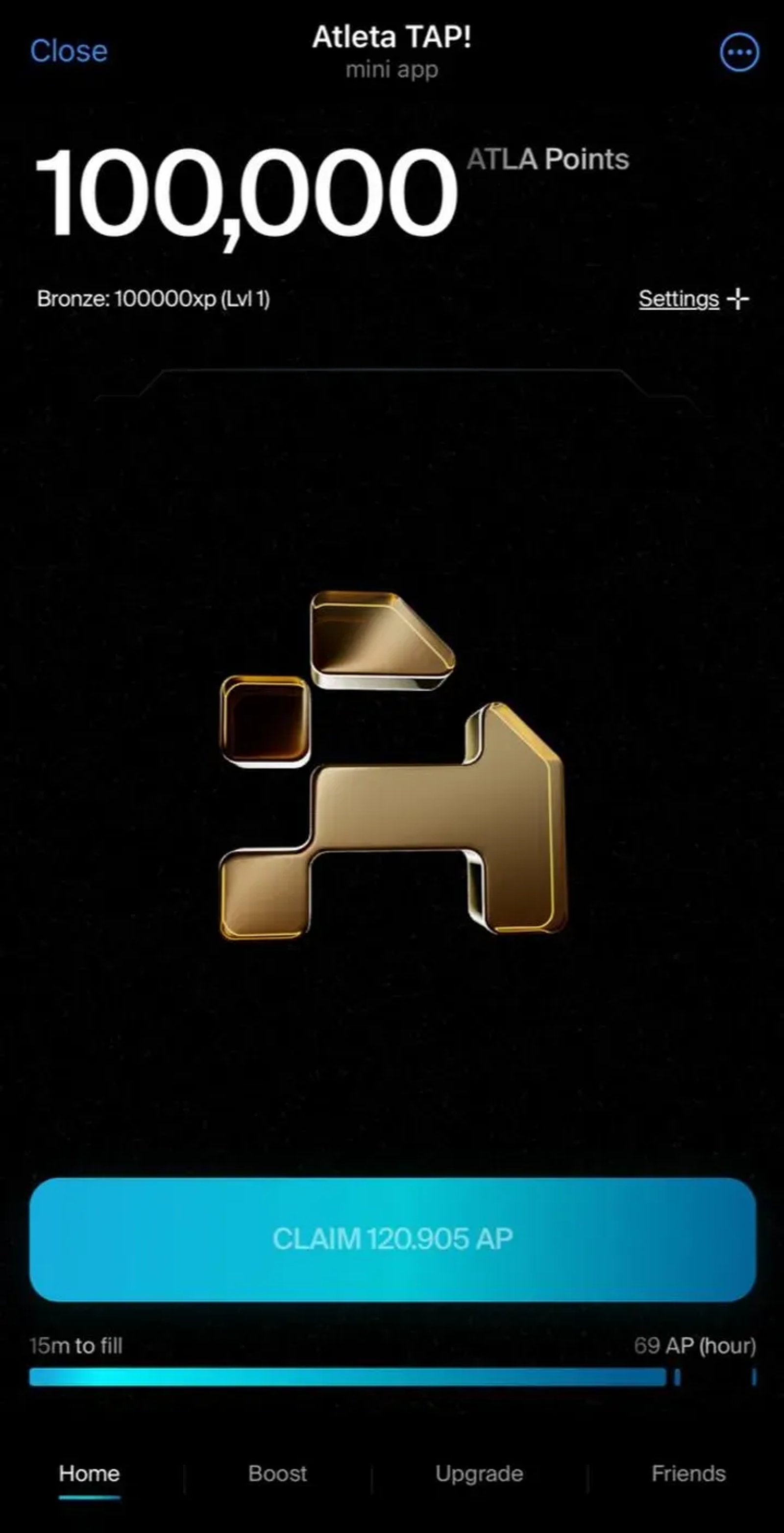 Atleta TAP! в Телеграм — скриншот 5