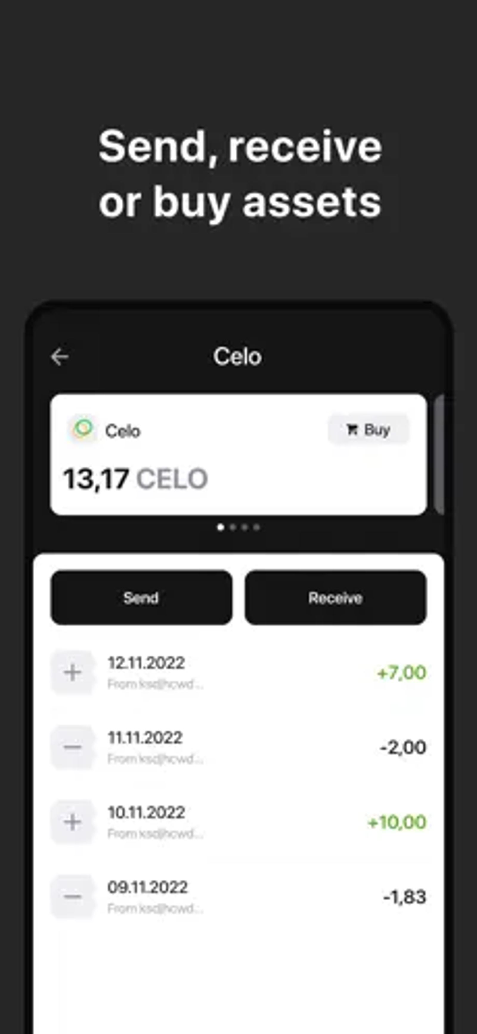 Ammer Wallet в Телеграм — скриншот 2