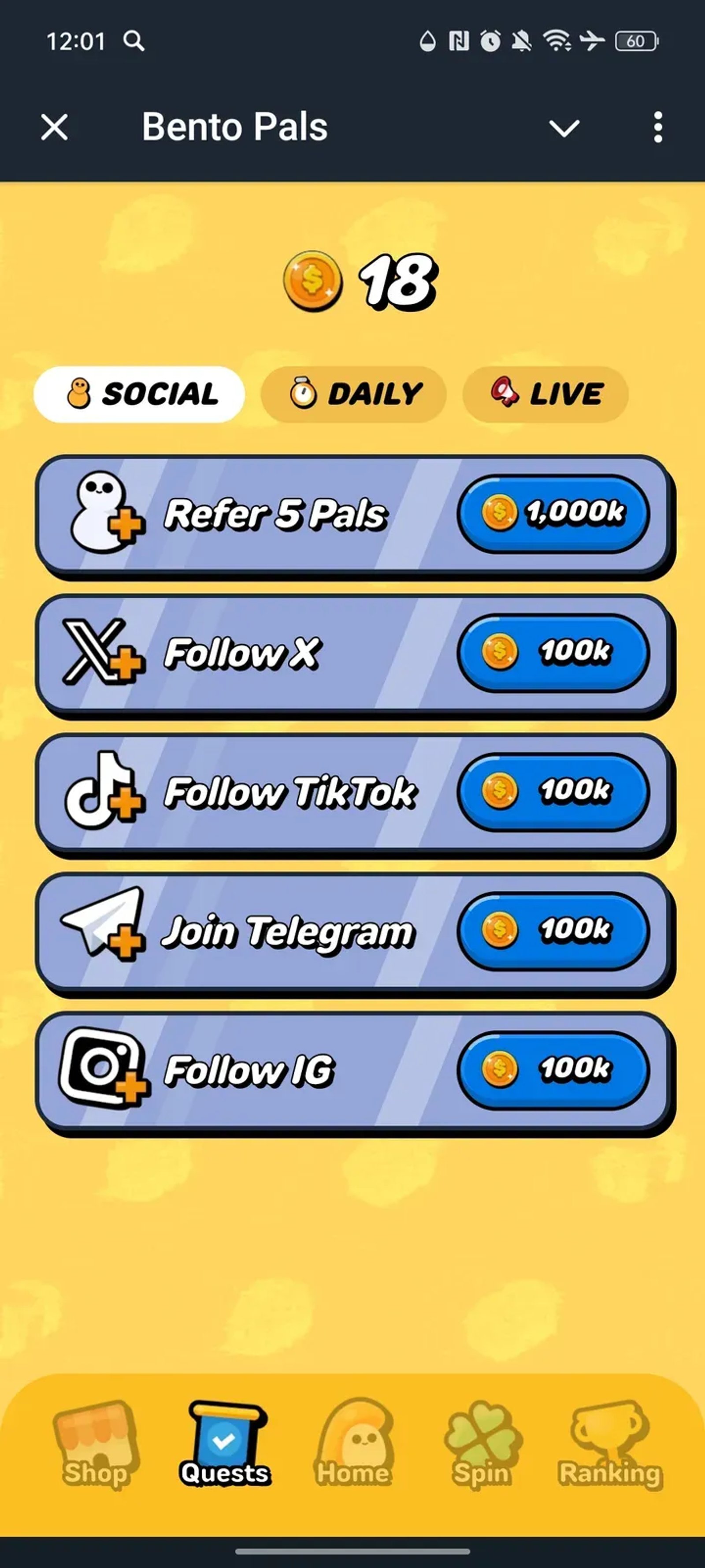 Bento Pals в Телеграм — скриншот 2