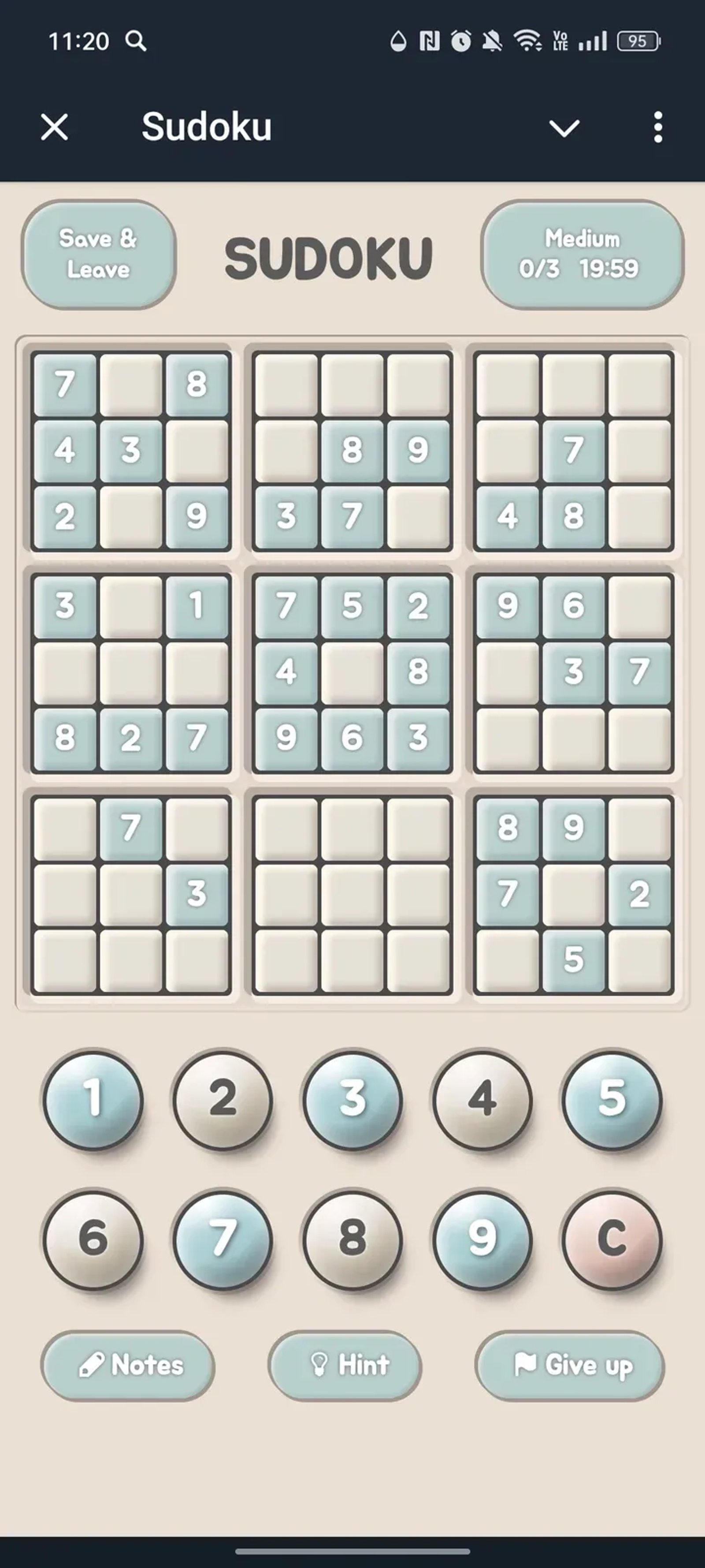 Sudoku в Телеграм — скриншот 2