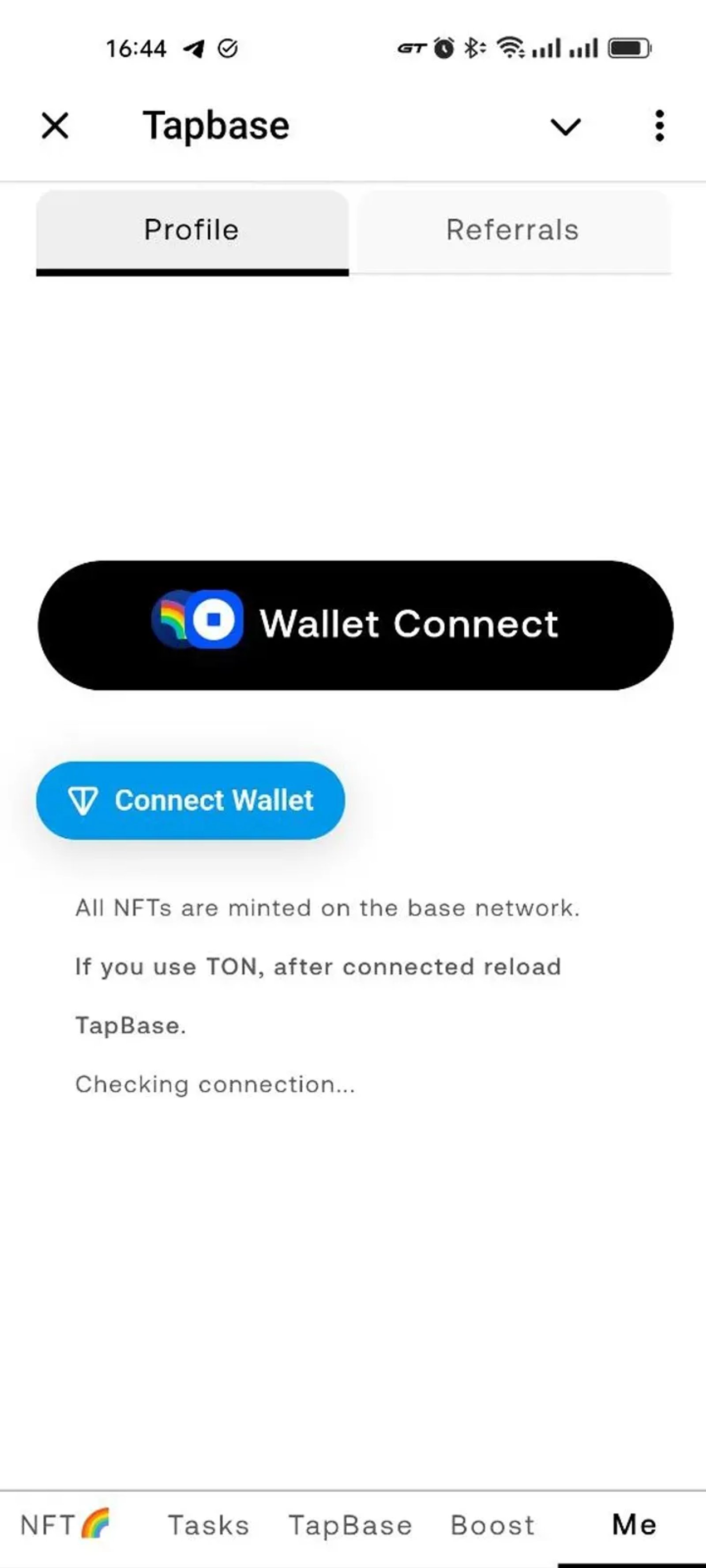 Tapbase в Телеграм — скриншот 1