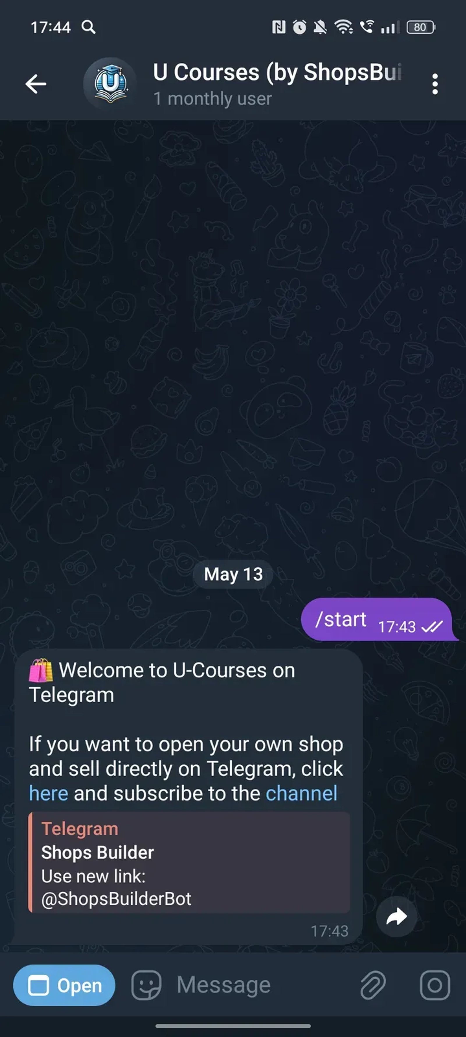 U Courses (by ShopsBuilder) в Телеграм — скриншот 3