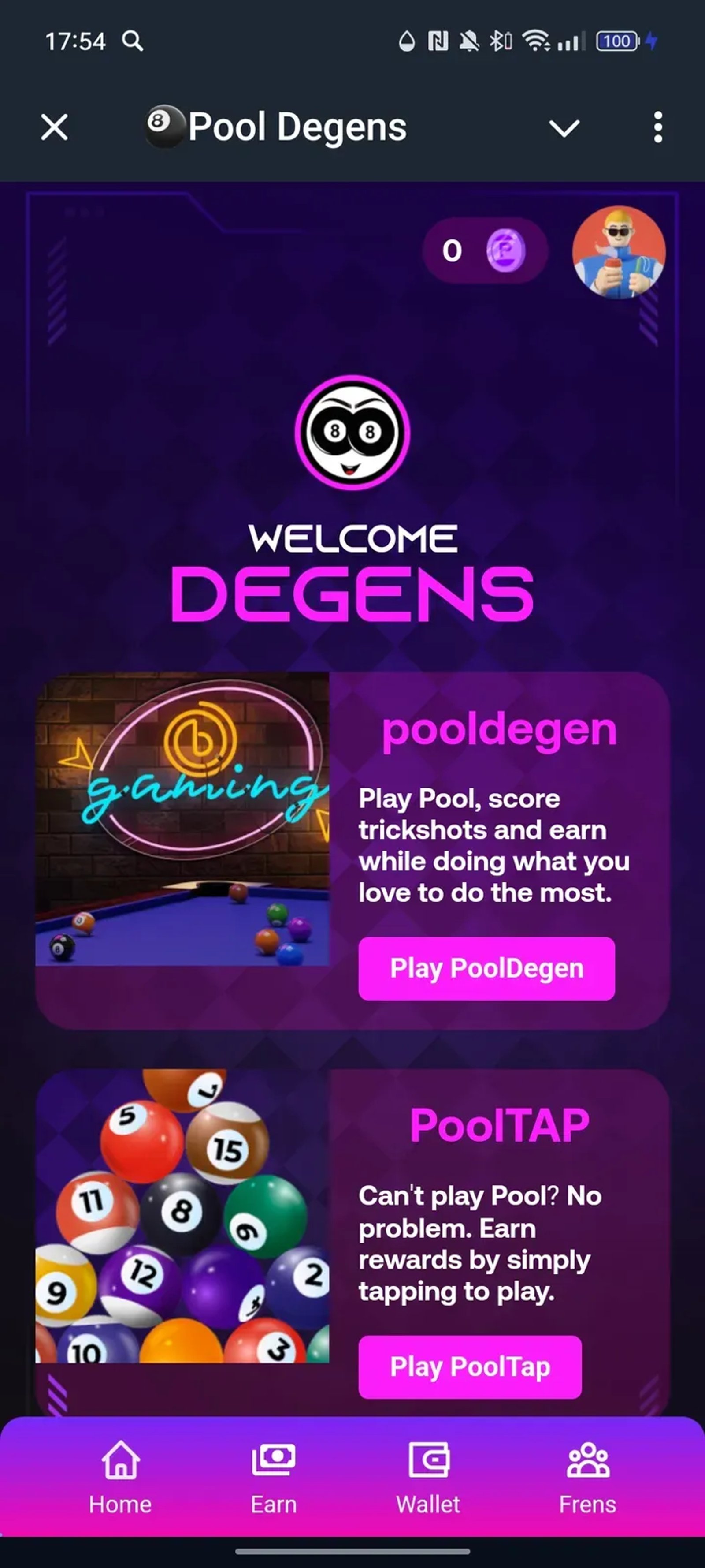 🎱Pool Degens в Телеграм — скриншот 1