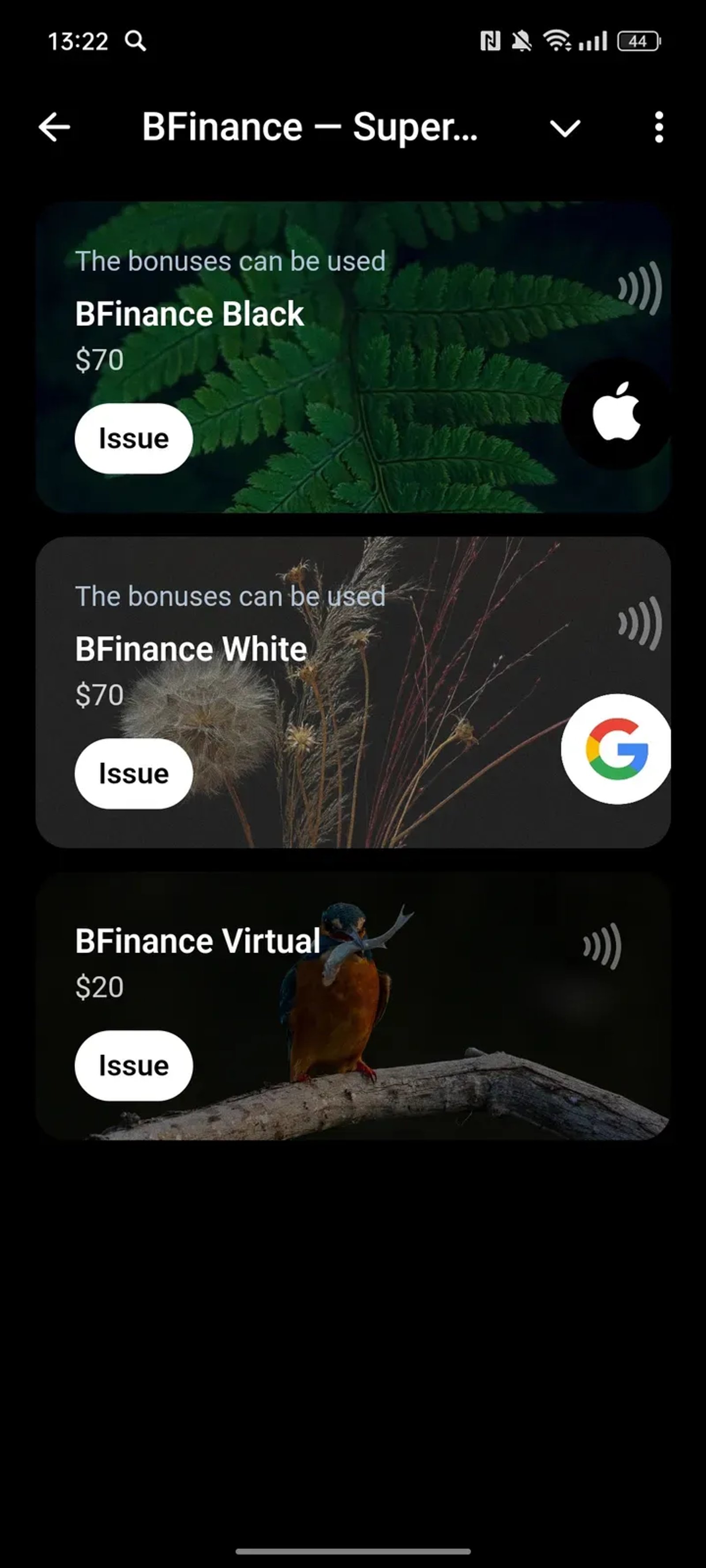 BFinance — Super-App в Телеграм — скриншот 2
